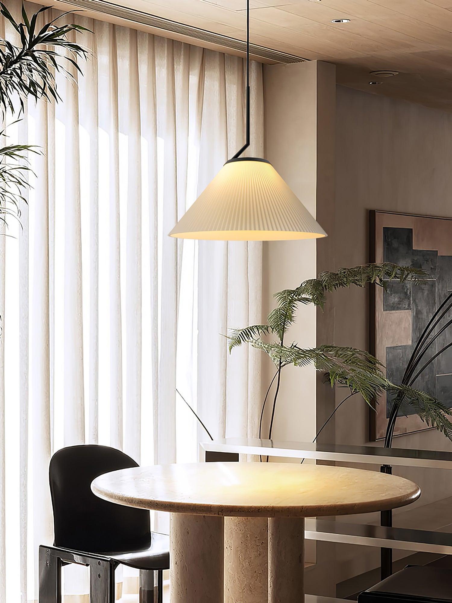 Zoravine Pleierte Stoff-Anhängerlampe-Letslighting