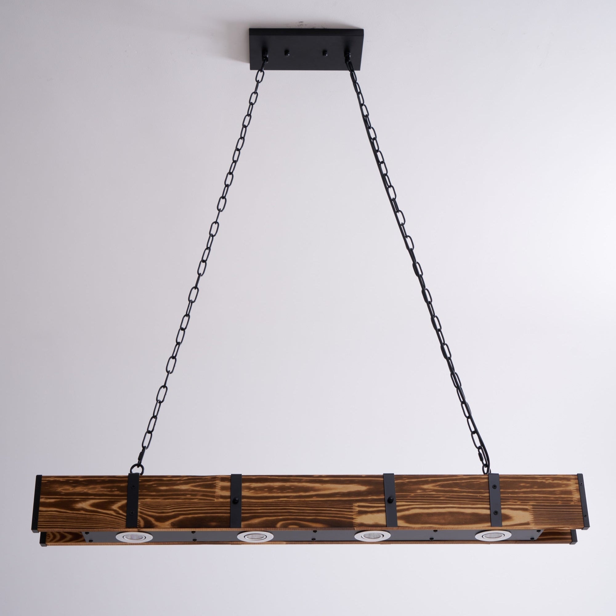 Lustra Kronleuchter Pleva Linear Naturholz-Letslighting