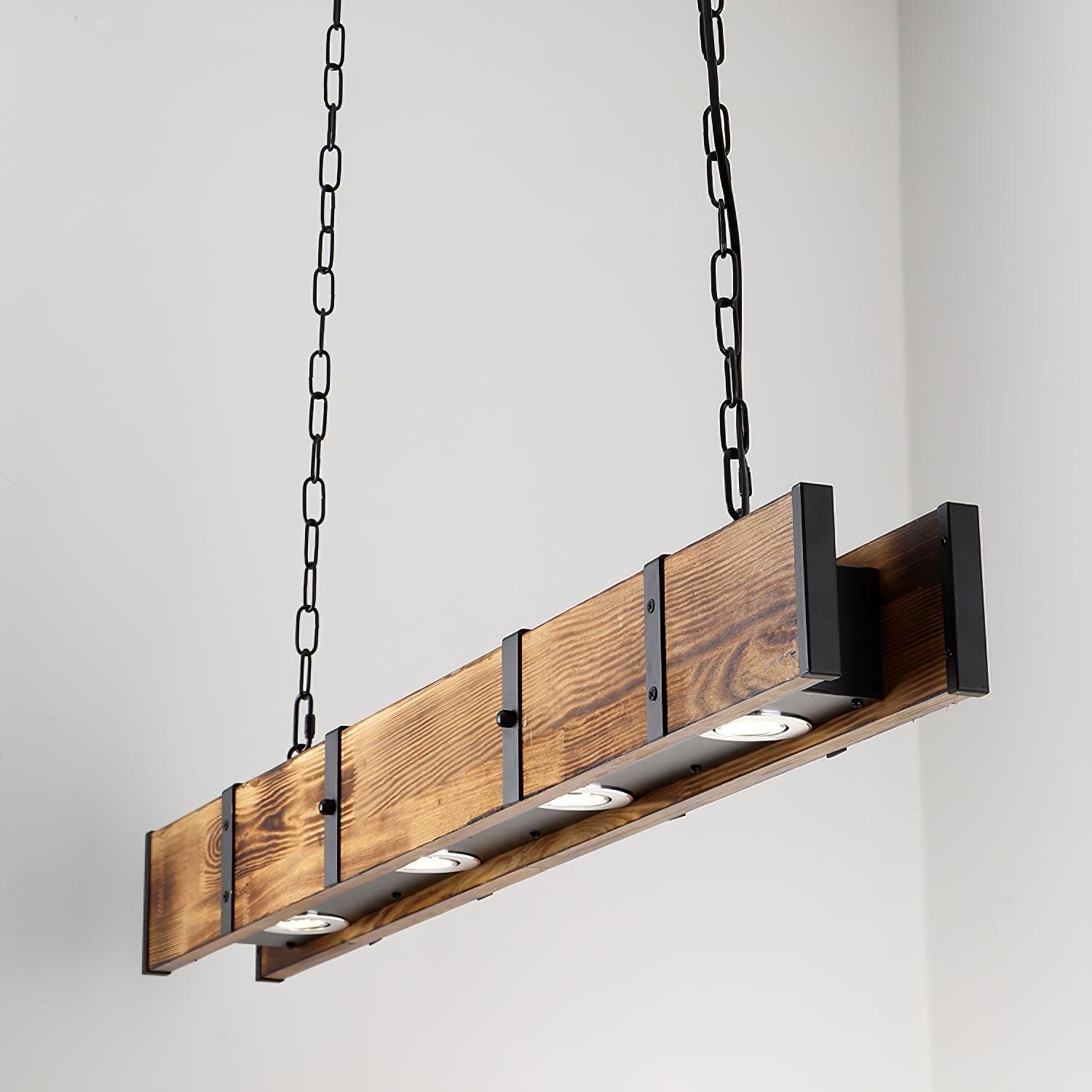 Lustra Kronleuchter Pleva Linear Naturholz-Letslighting