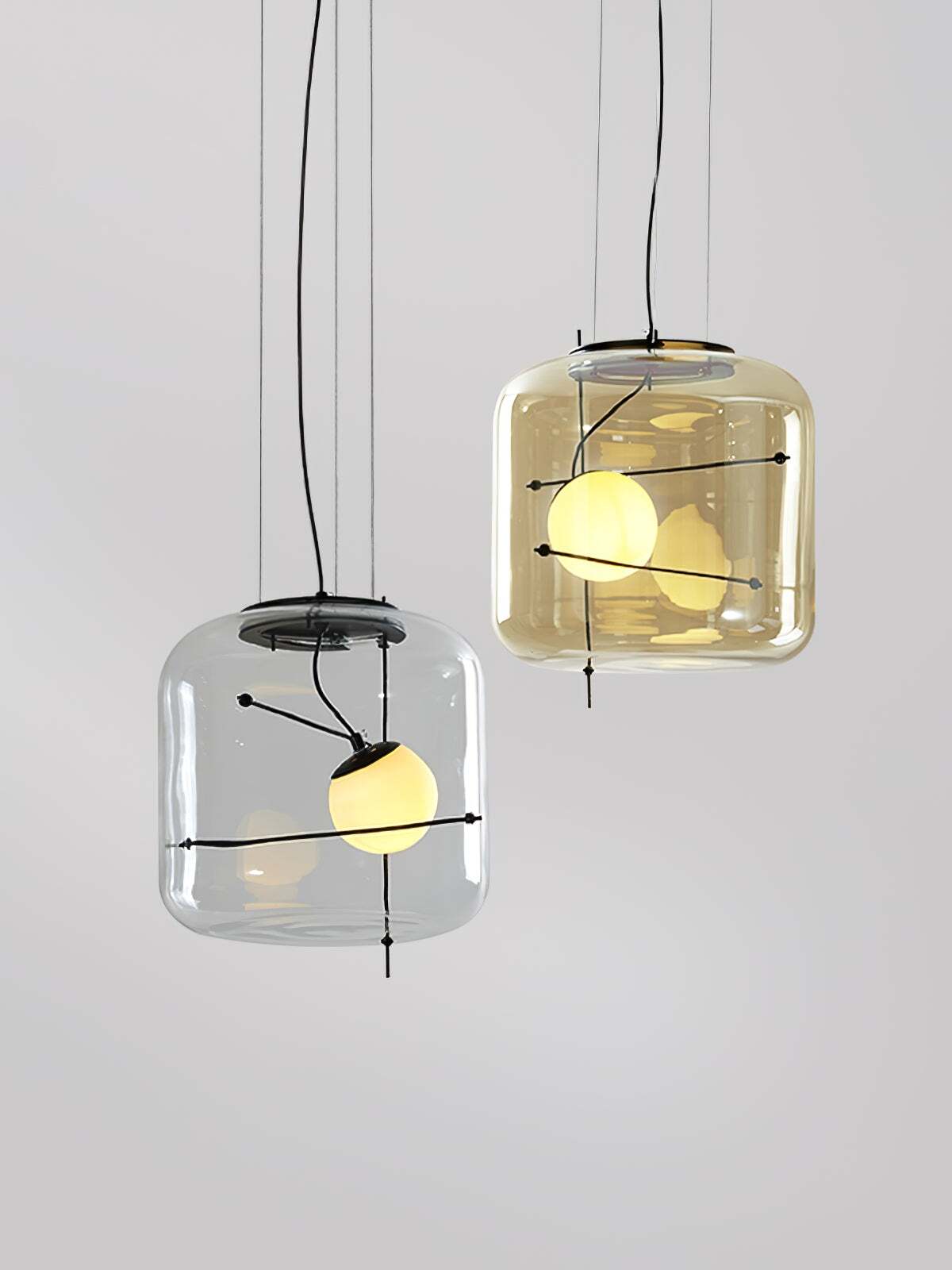 Lune Glas Zeitgemäß Pendelleuchte Leuchte-Letslighting