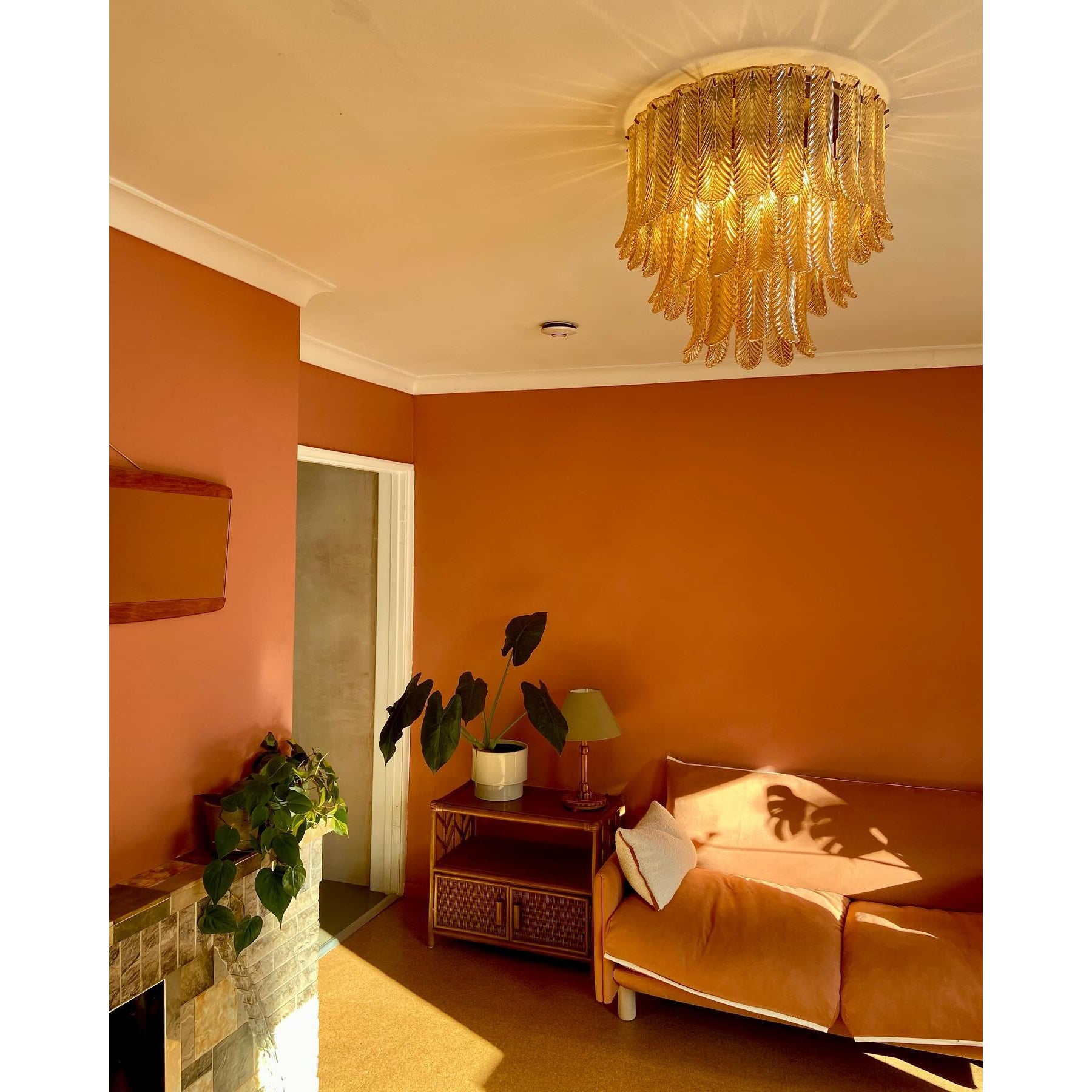 Vosolara Postmoderne Luxus-Deckenleuchte aus Messing und Glas-Letslighting