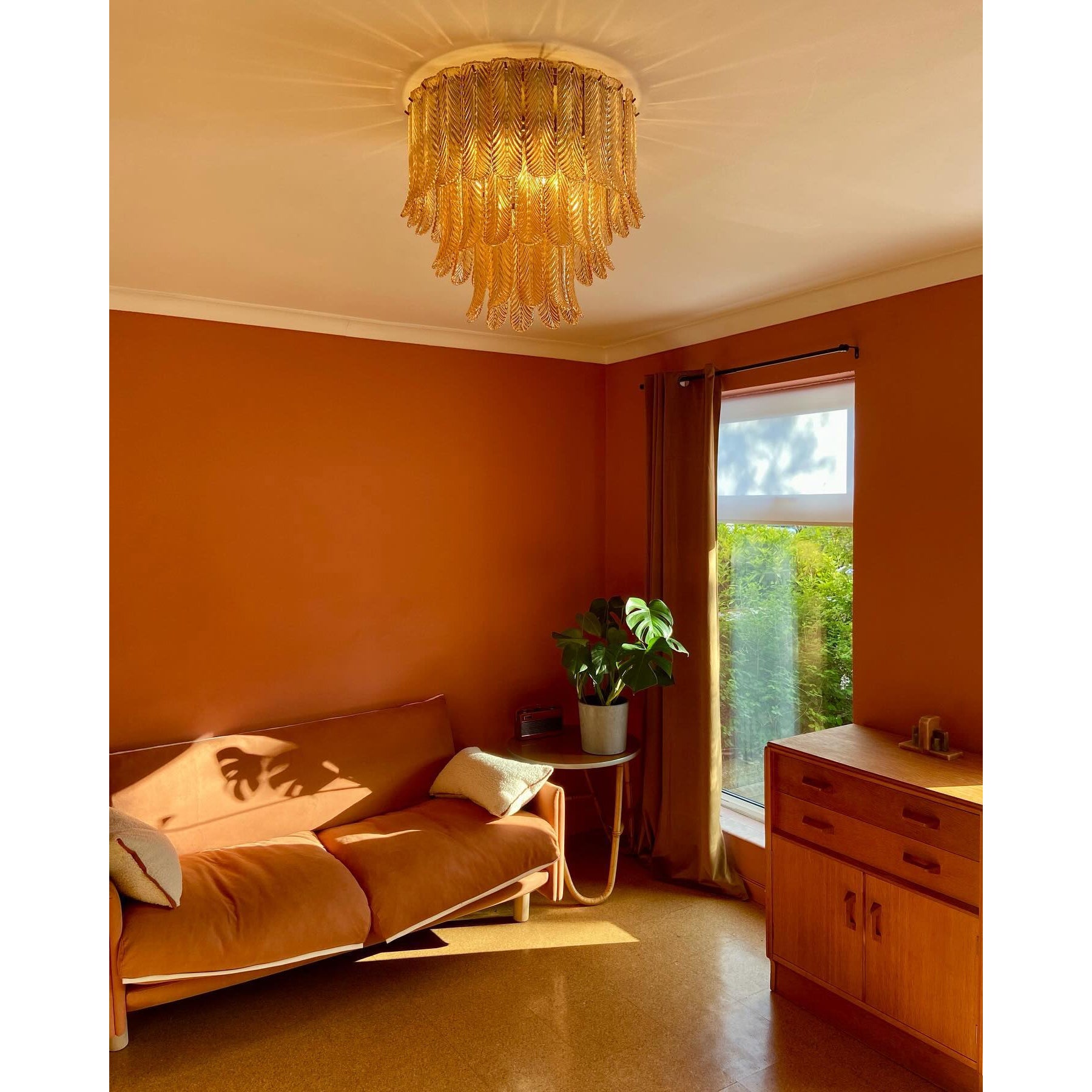 Vosolara Postmoderne Luxus-Deckenleuchte aus Messing und Glas-Letslighting