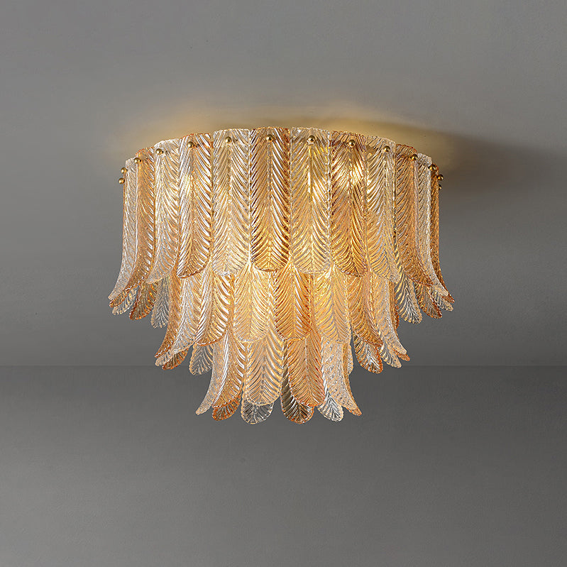Vosolara Postmoderne Luxus-Deckenleuchte aus Messing und Glas-Letslighting