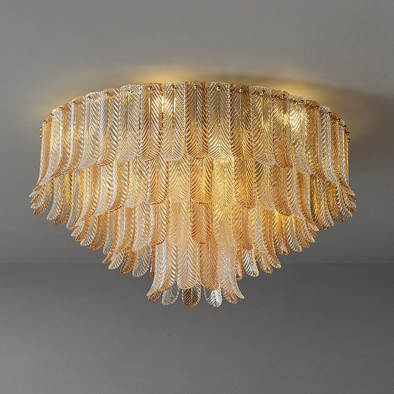 Vosolara Postmoderne Luxus-Deckenleuchte aus Messing und Glas-Letslighting