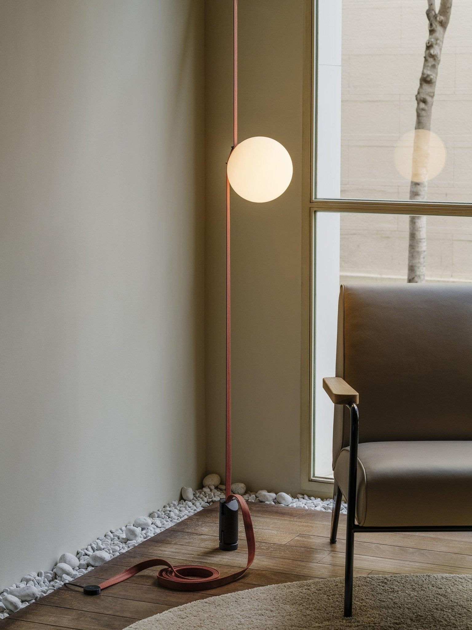 Lustra Pendelleuchte Lederriemen Glas-Letslighting