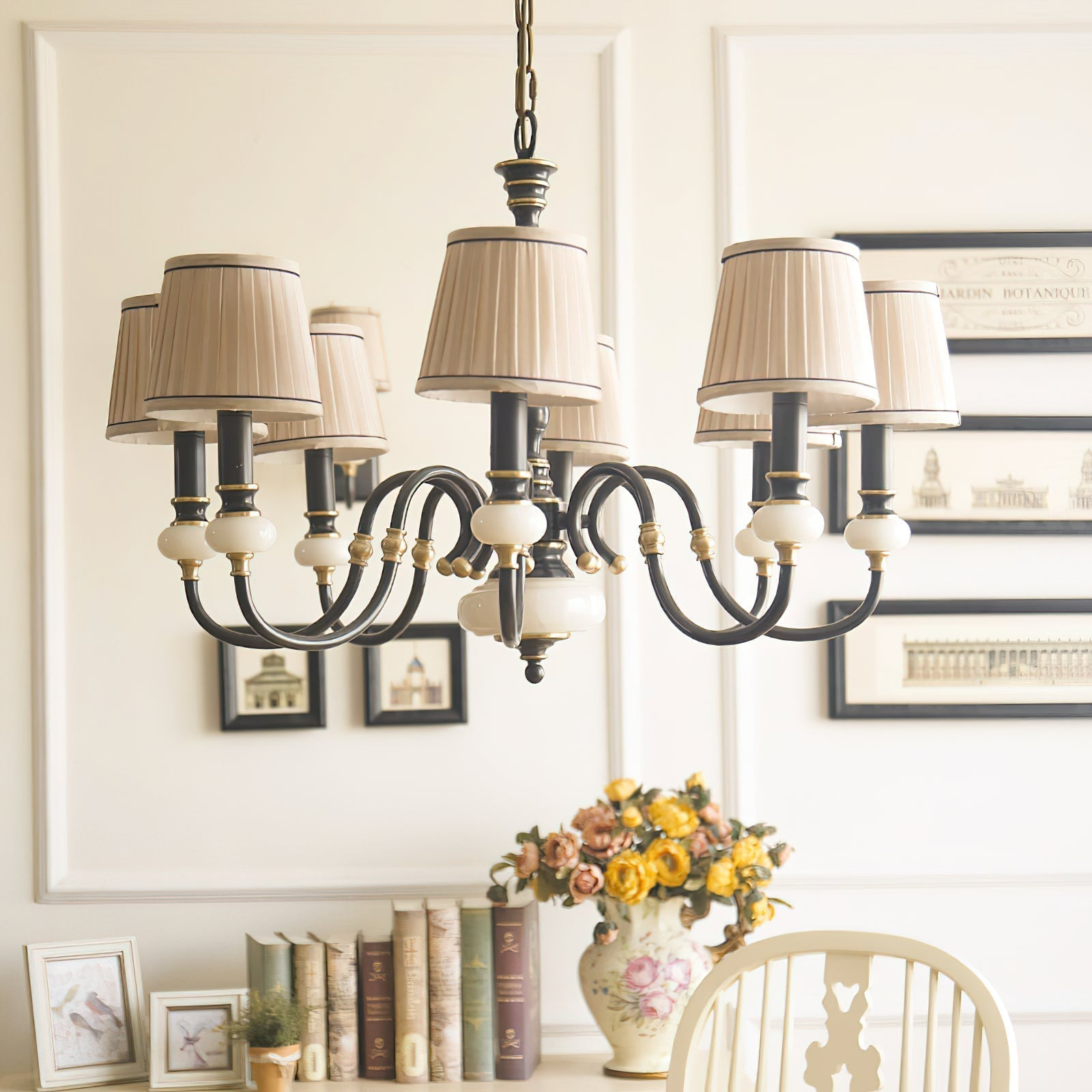 Ivenen Postmoderner Luxus-Kronleuchter aus Messing mit Jade-Letslighting