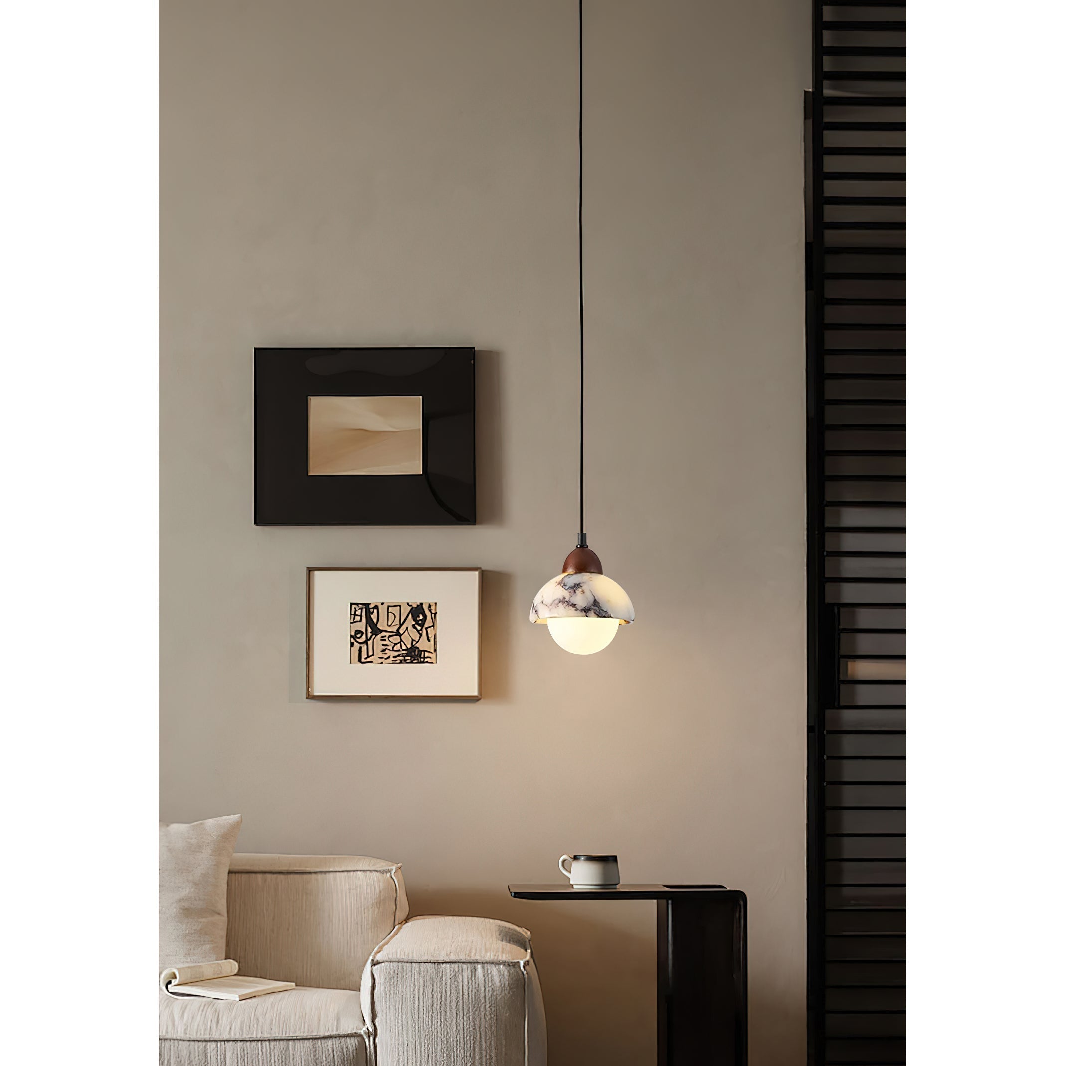 Vilaeisra Modern Minimalist Wooden Marble Pendant Lamp - Letslighting