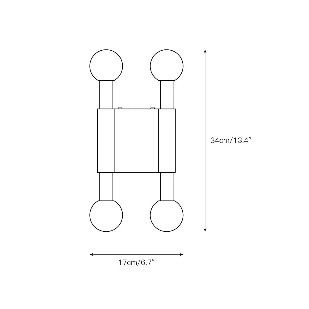 Vomaria Minimalistische Wandleuchte aus Messing-Letslighting