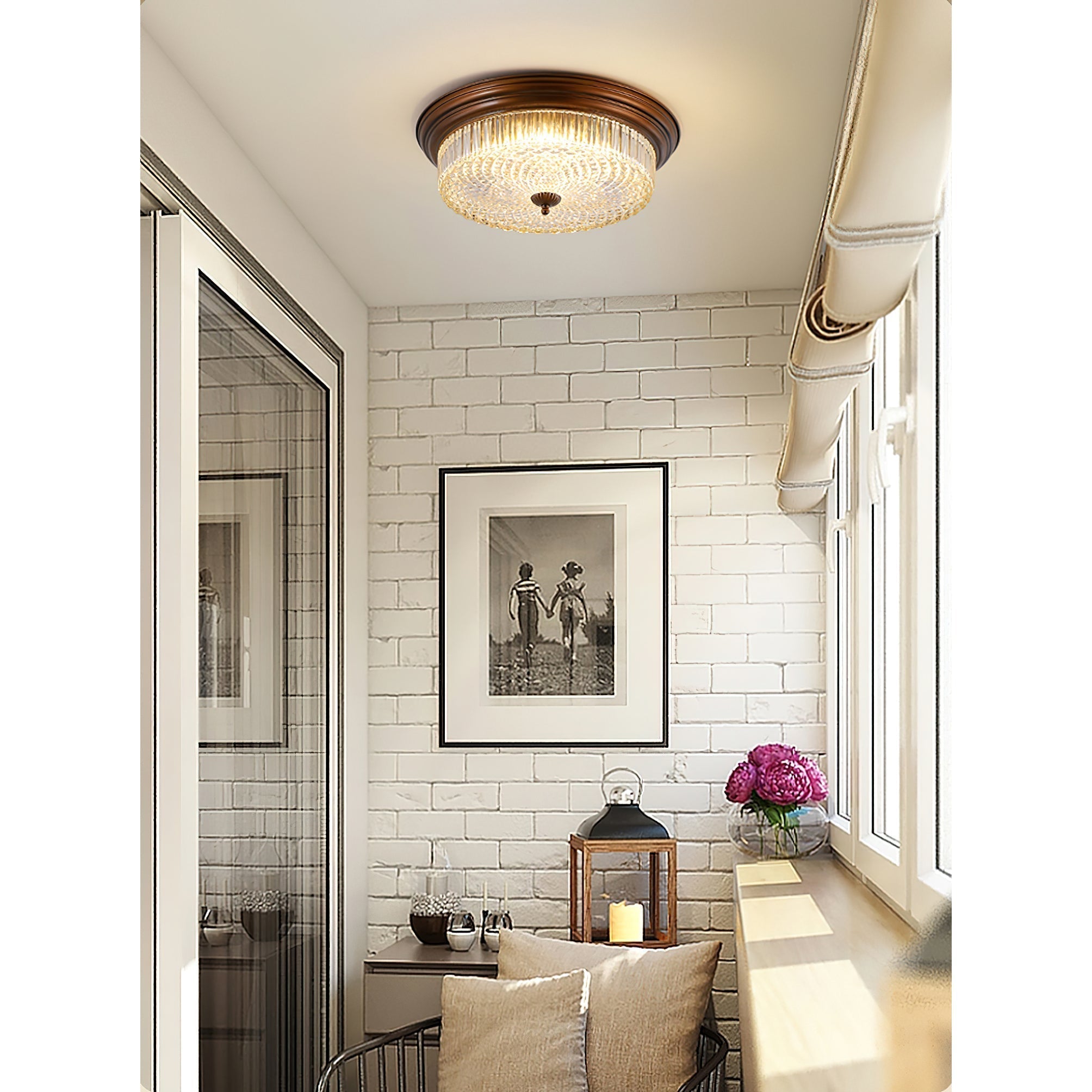 Ulcarir Retro Glas Deckenlampe-Letslighting