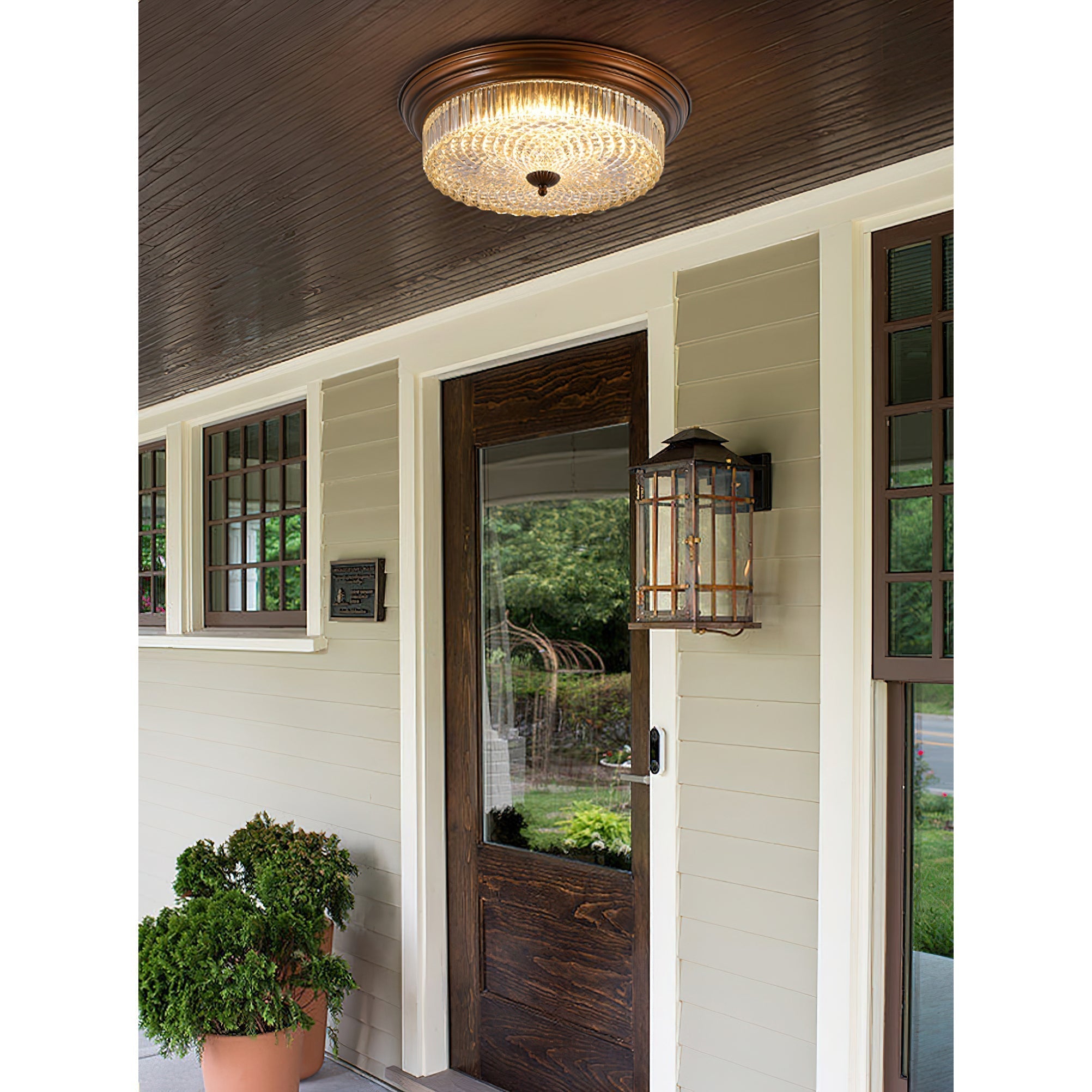 Ulcarir Retro Glas Deckenlampe-Letslighting
