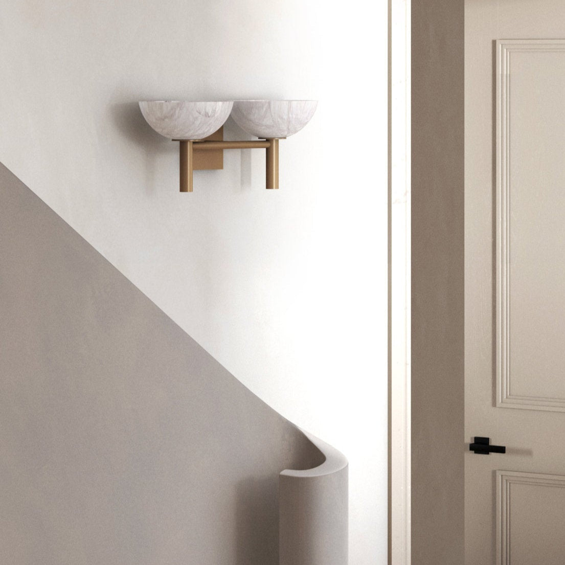 Weft Modern Minimalist Alabaster Metal Wall Lamp - Letslighting