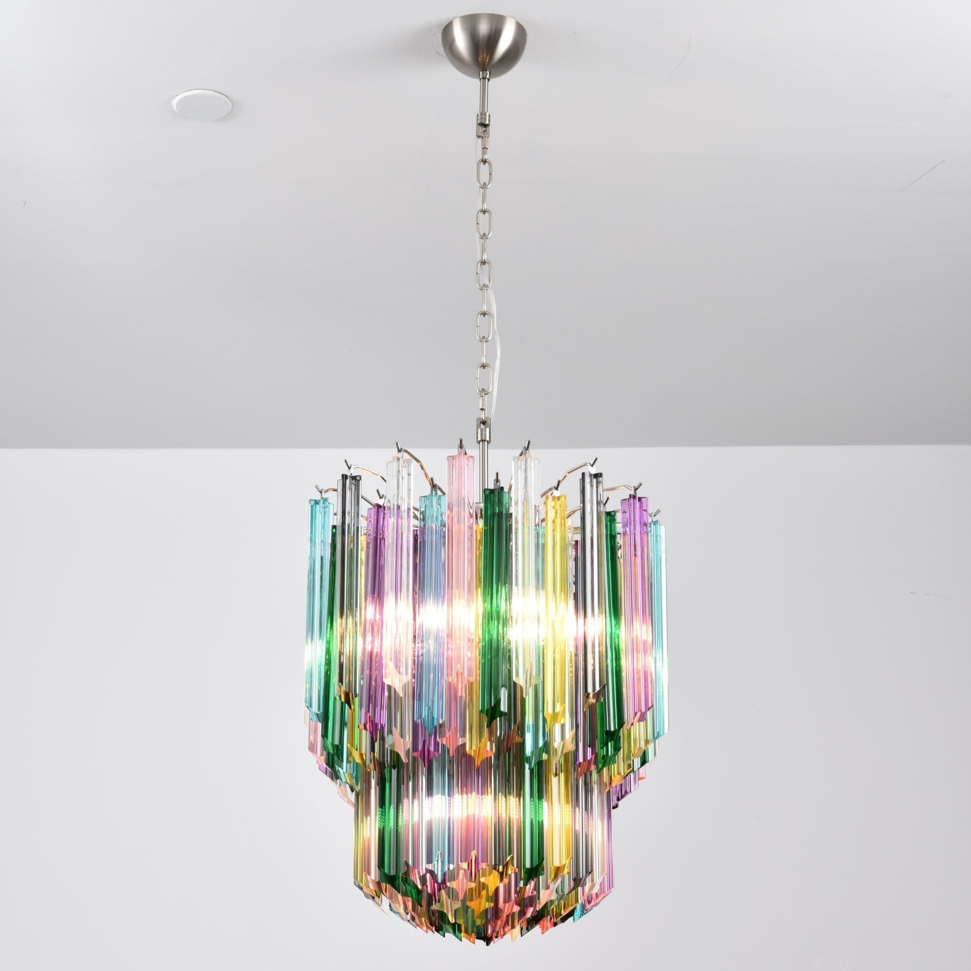 Aurora Chandelier Murano Glass Colorful Prism - Neutralighting