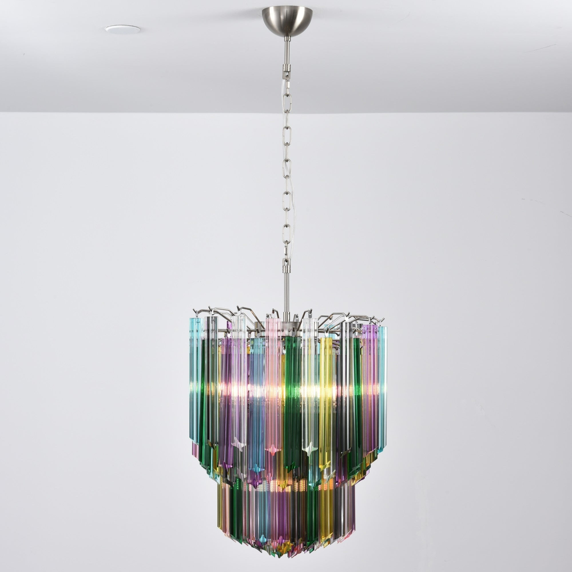 Aurora Chandelier Murano Glass Colorful Prism - Neutralighting