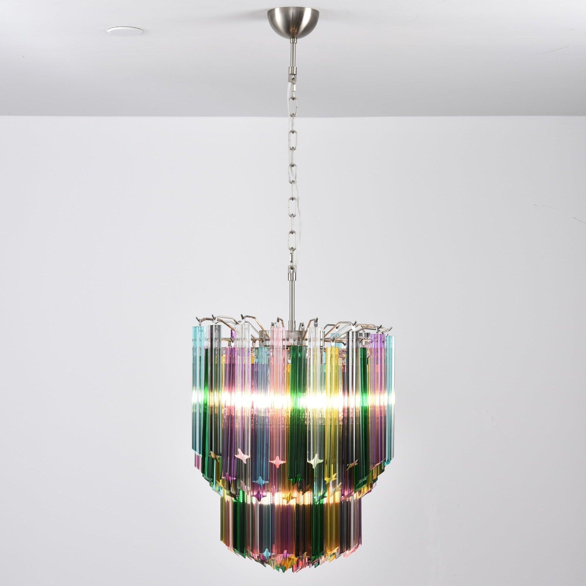 Aurora Chandelier Murano Glass Colorful Prism - Neutralighting