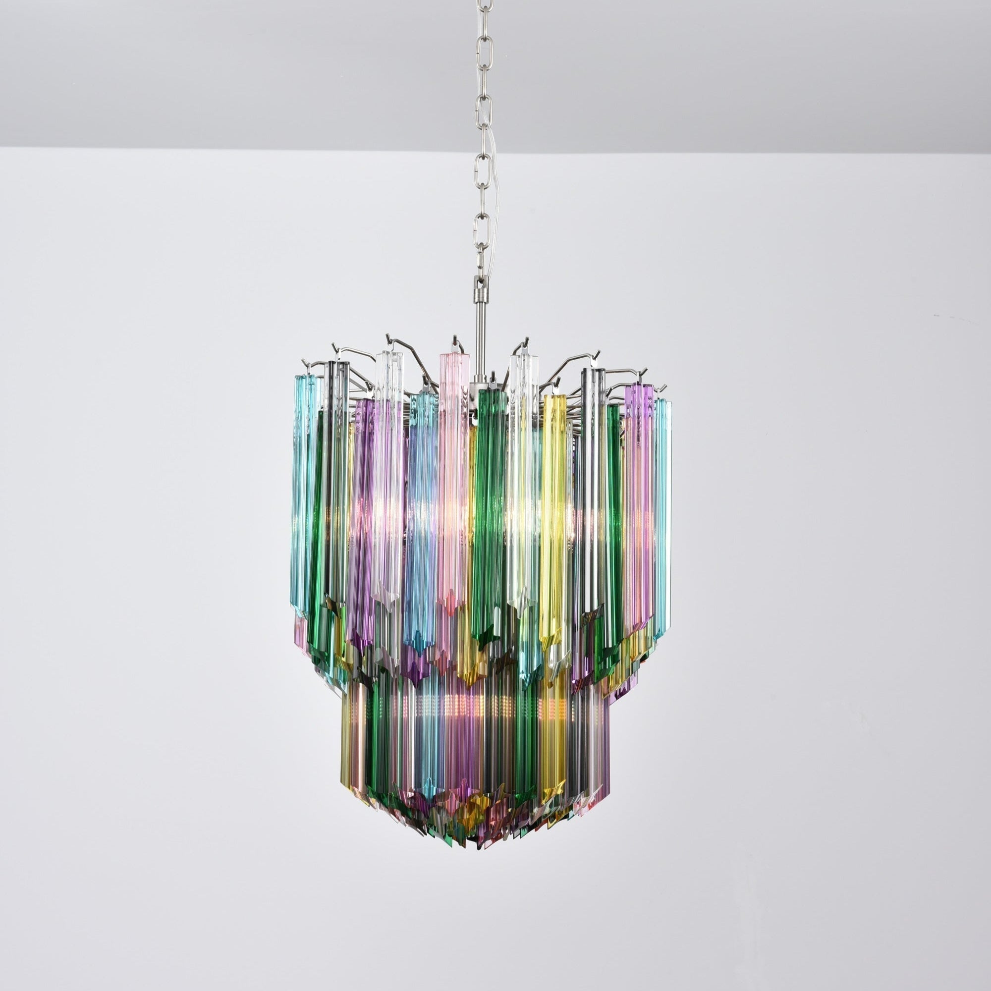 Aurora Chandelier Murano Glass Colorful Prism - Neutralighting