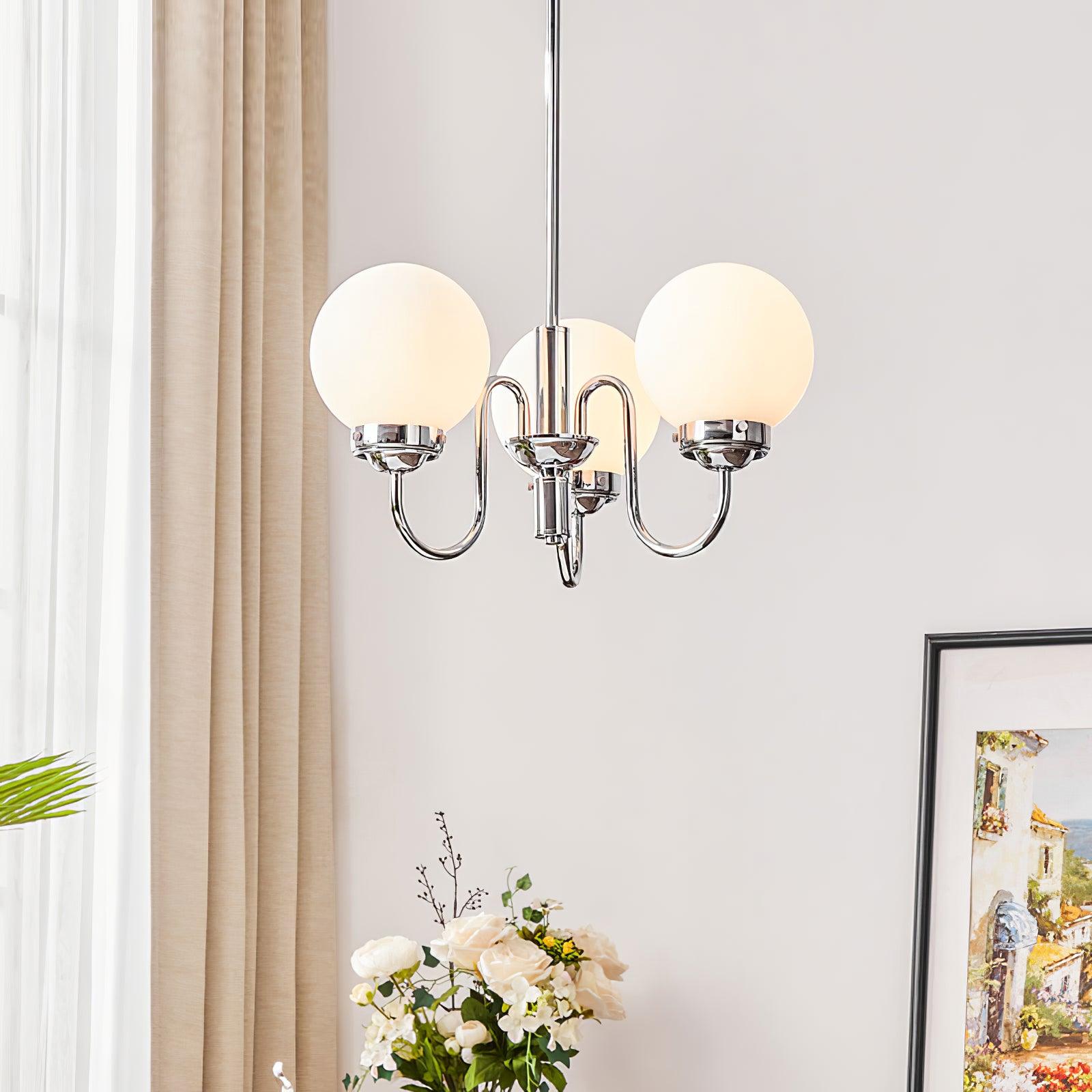 Lustra Kronleuchter Globe Chrom Vintage-Letslighting