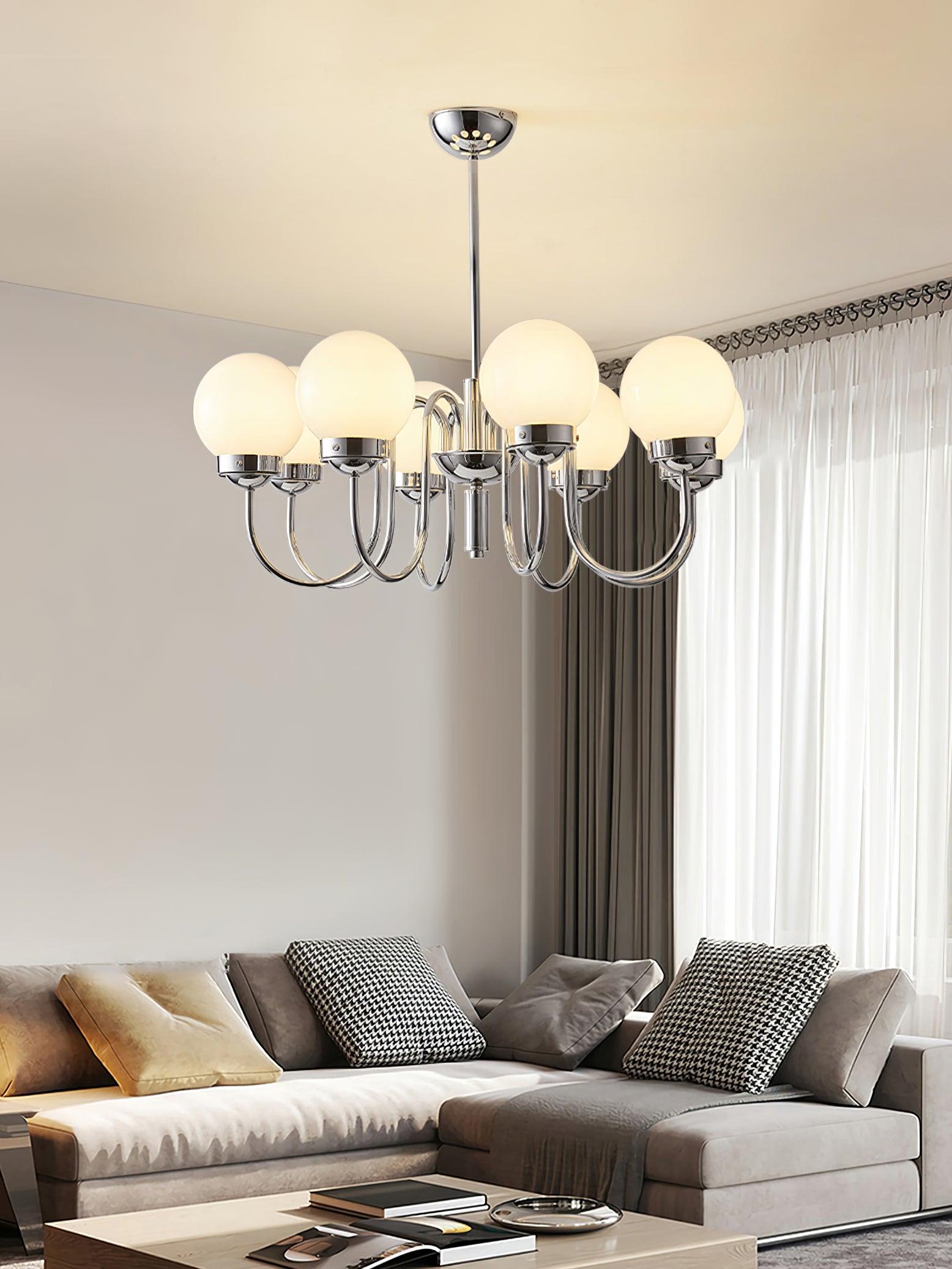 Lustra Kronleuchter Globe Chrom Vintage-Letslighting