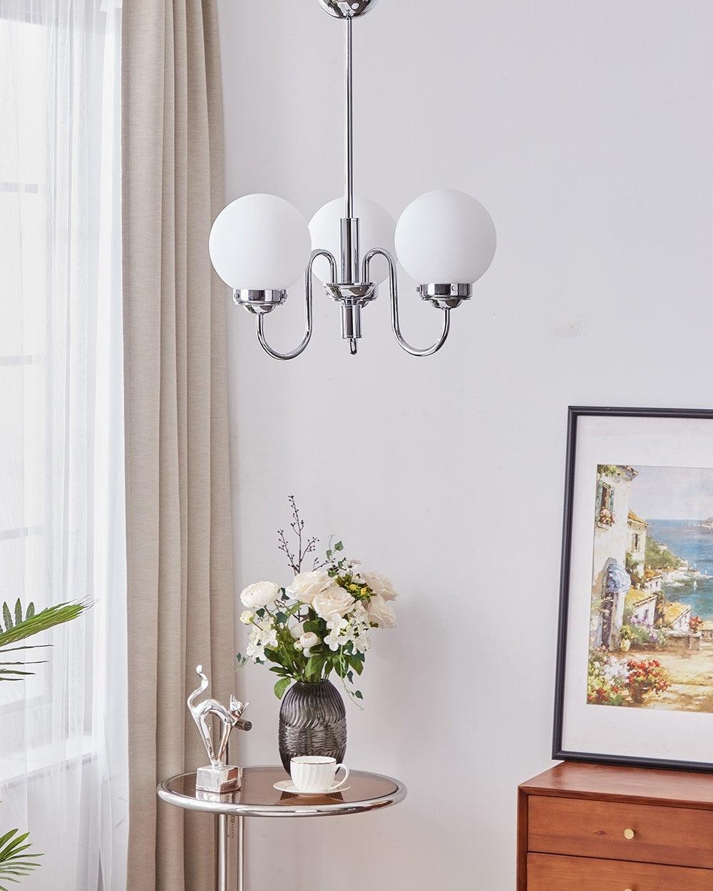 Lustra Kronleuchter Globe Chrom Vintage-Letslighting