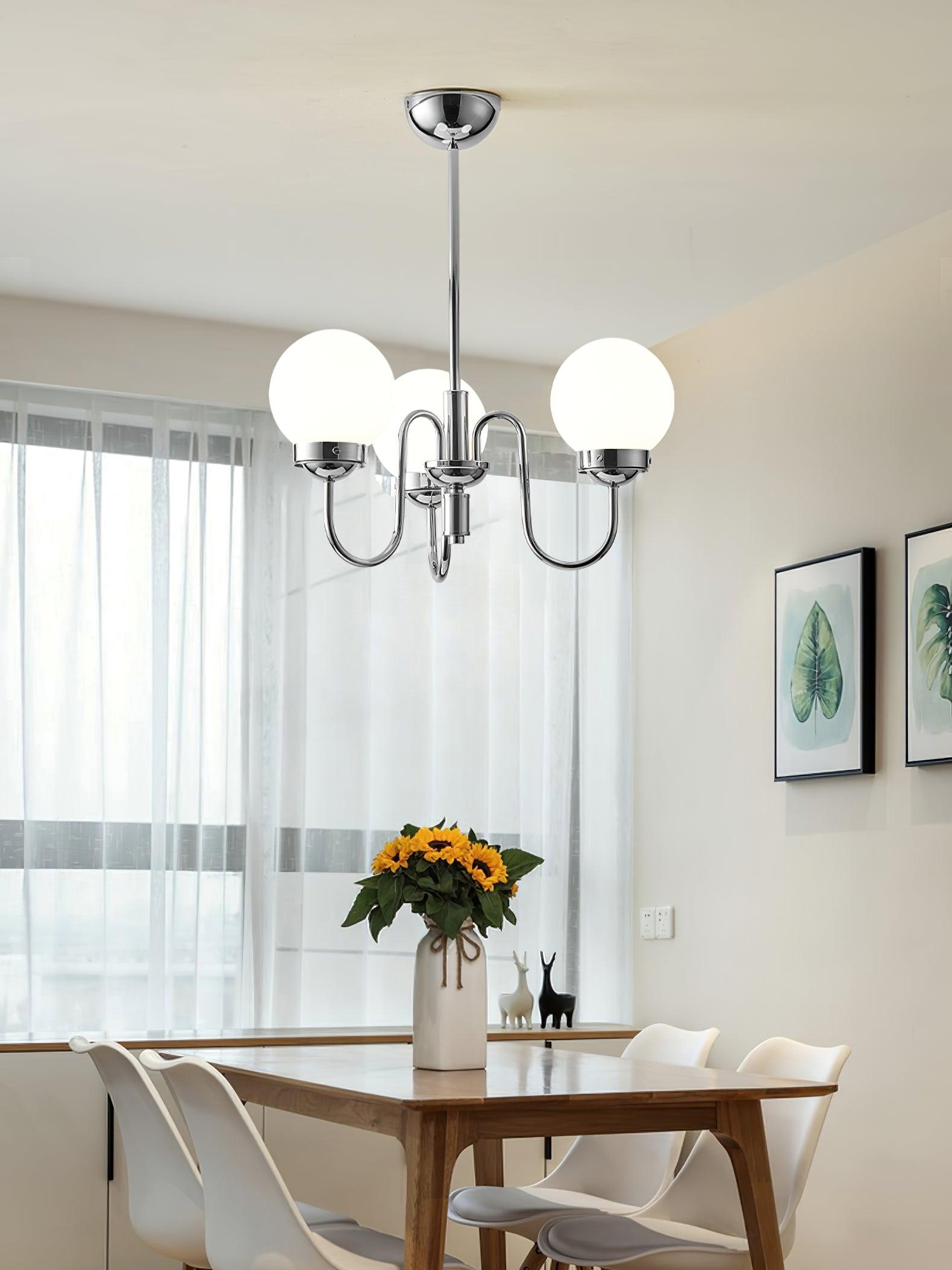 Lustra Kronleuchter Globe Chrom Vintage-Letslighting