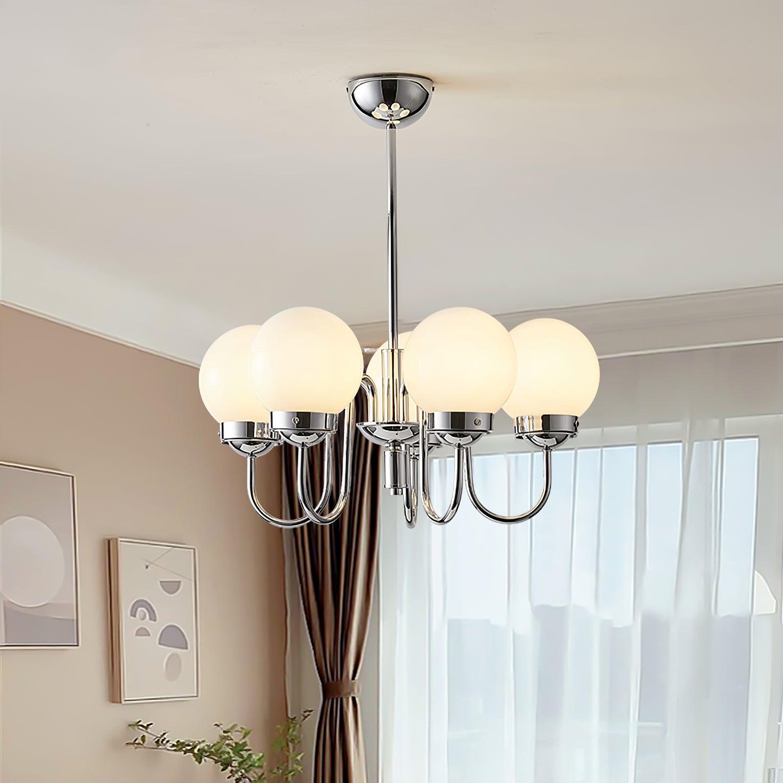 Lustra Kronleuchter Globe Chrom Vintage-Letslighting