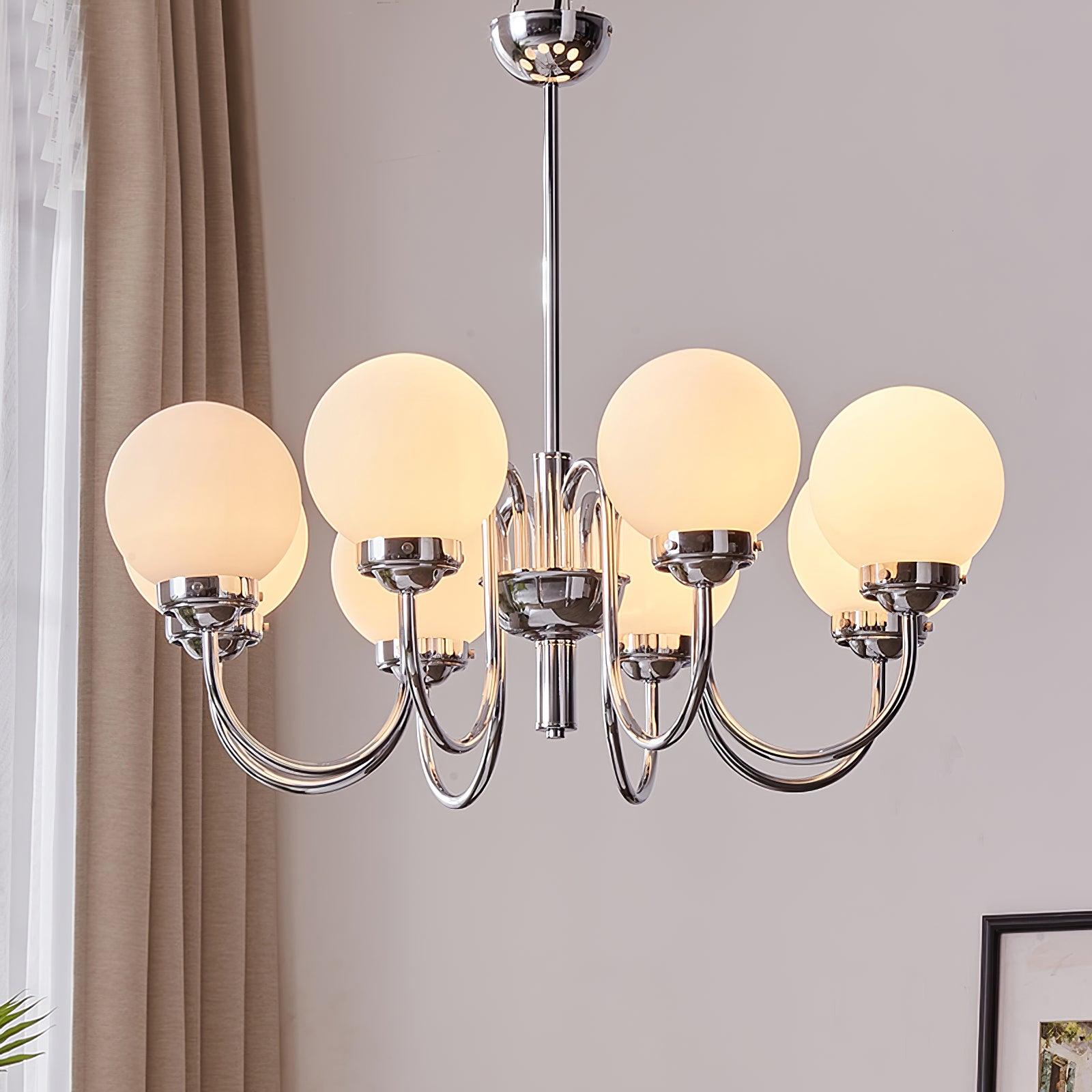 Lustra Kronleuchter Globe Chrom Vintage-Letslighting