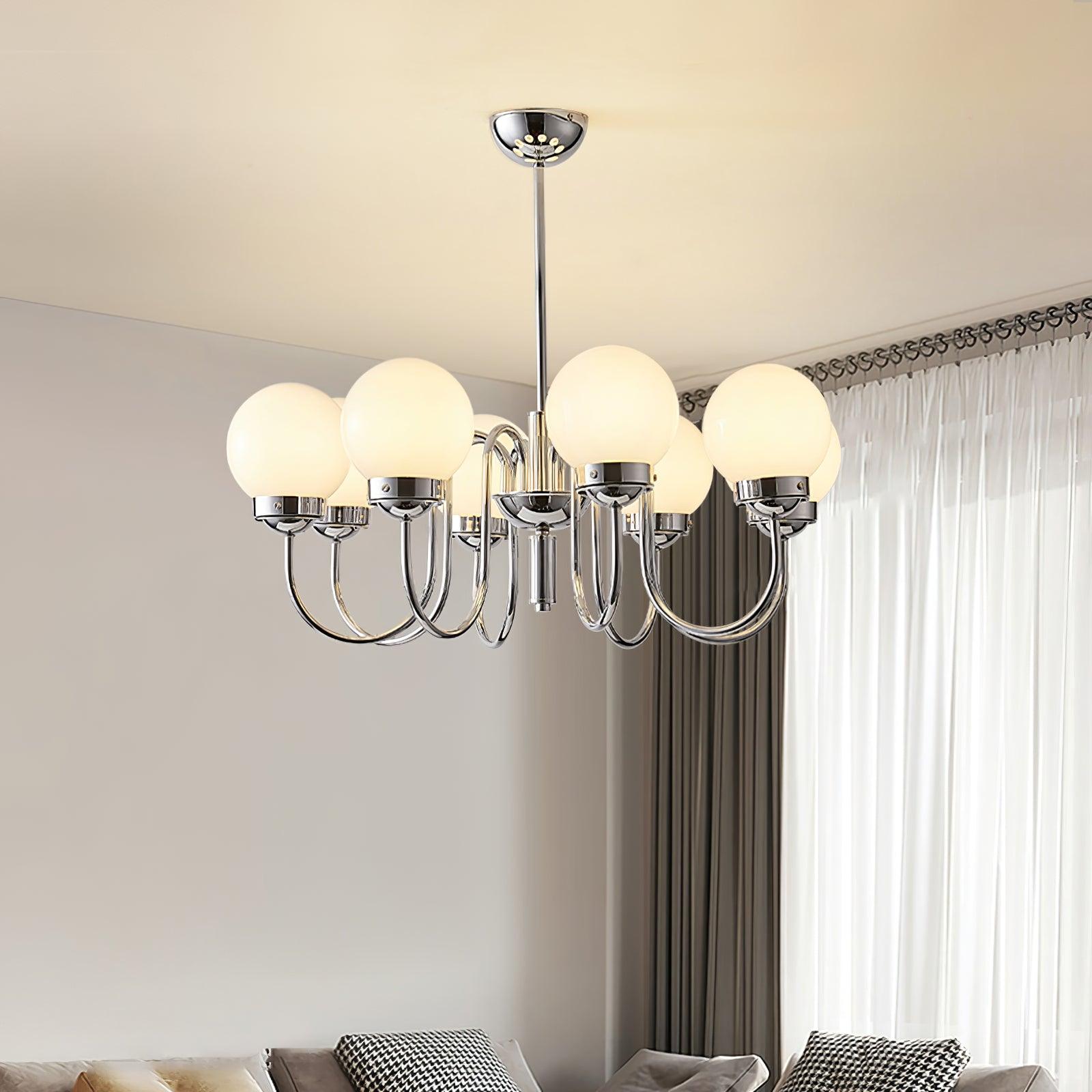 Lustra Kronleuchter Globe Chrom Vintage-Letslighting