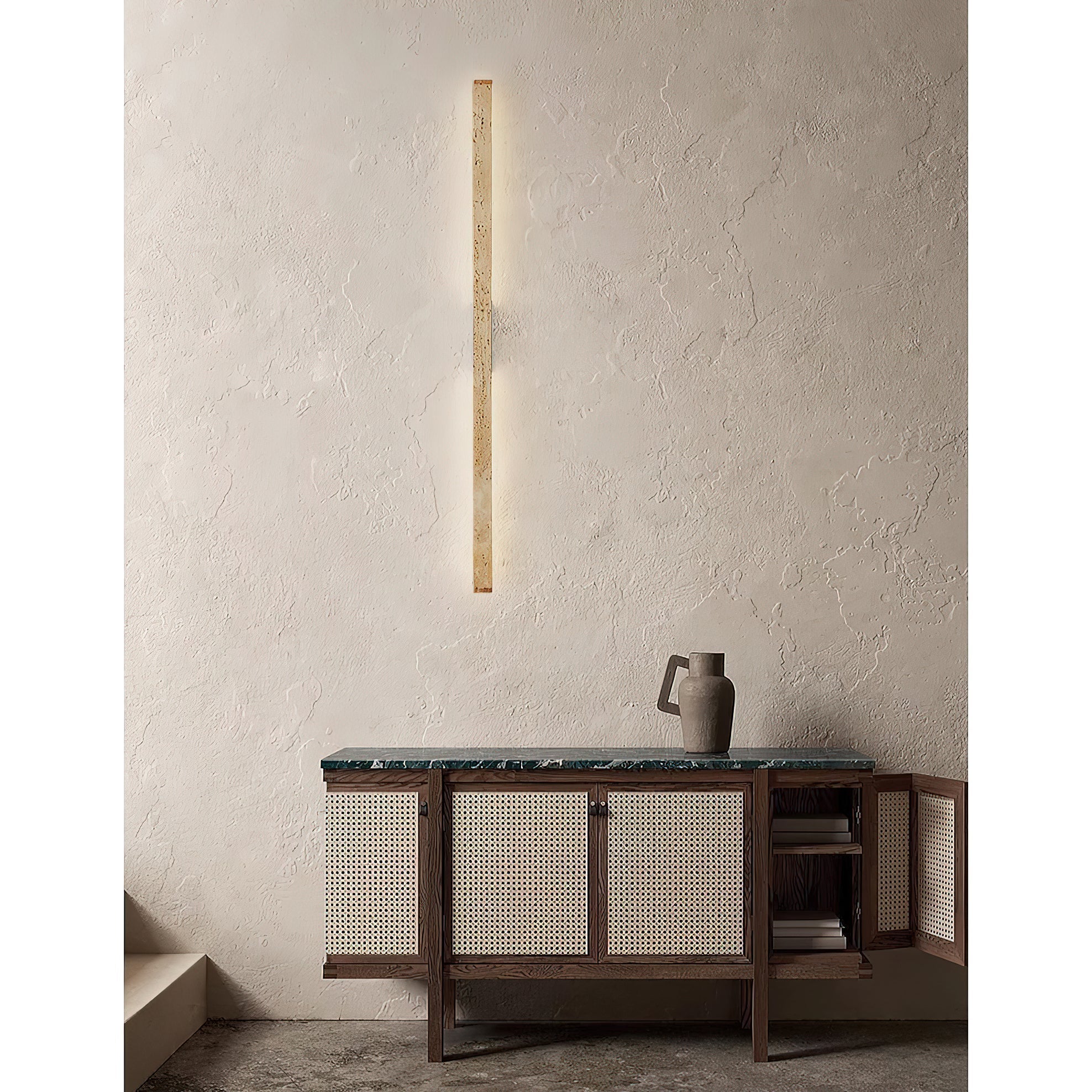 Vivyna Modern Minimalist Travertine Wall Lamp - Letslighting