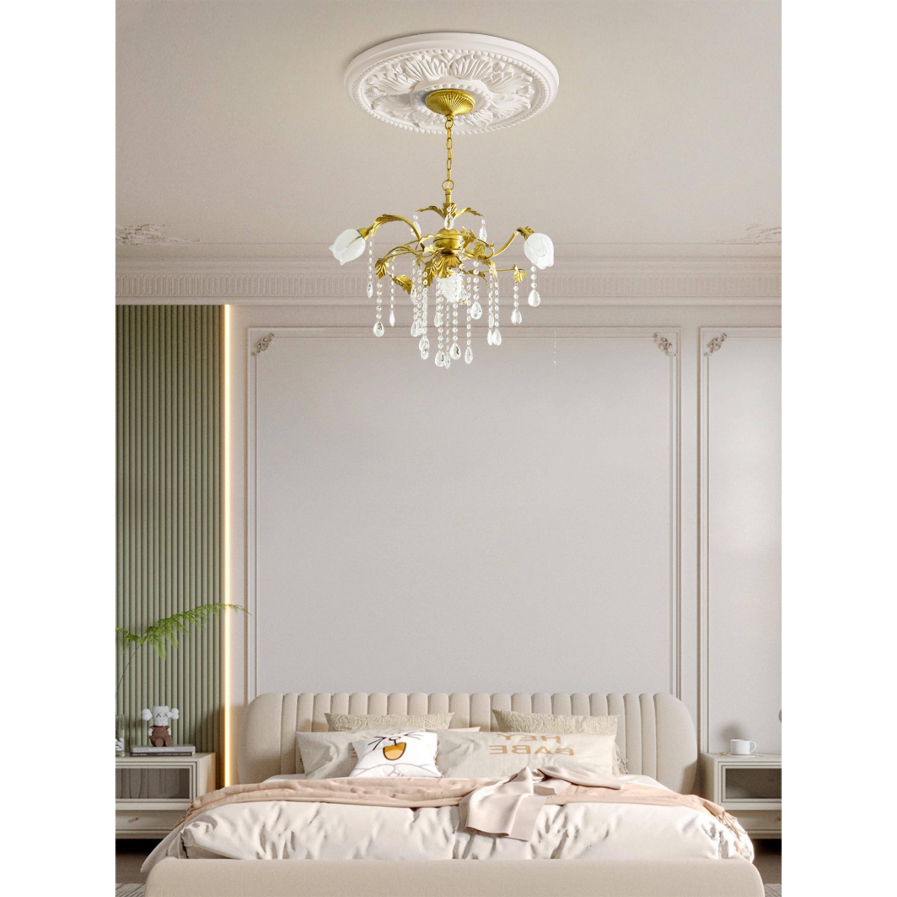 Vasorus Vintage Industrial Brass Crystal Chandelier - Letslighting