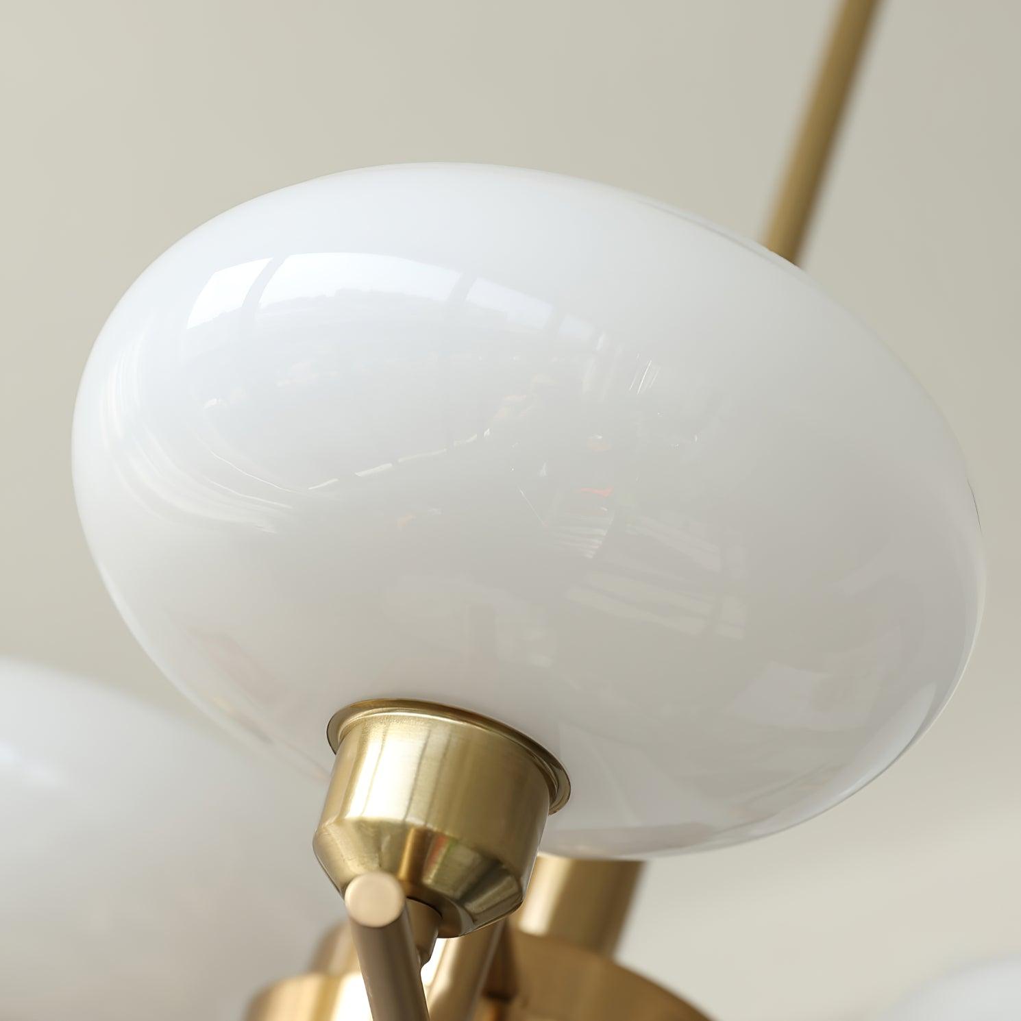 Lustra Glaskugel Pendelleuchte Messingrahmen-Letslighting