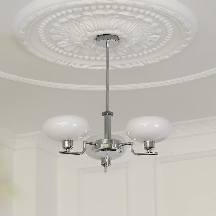 Lustra Glaskugel Pendelleuchte Messingrahmen-Letslighting