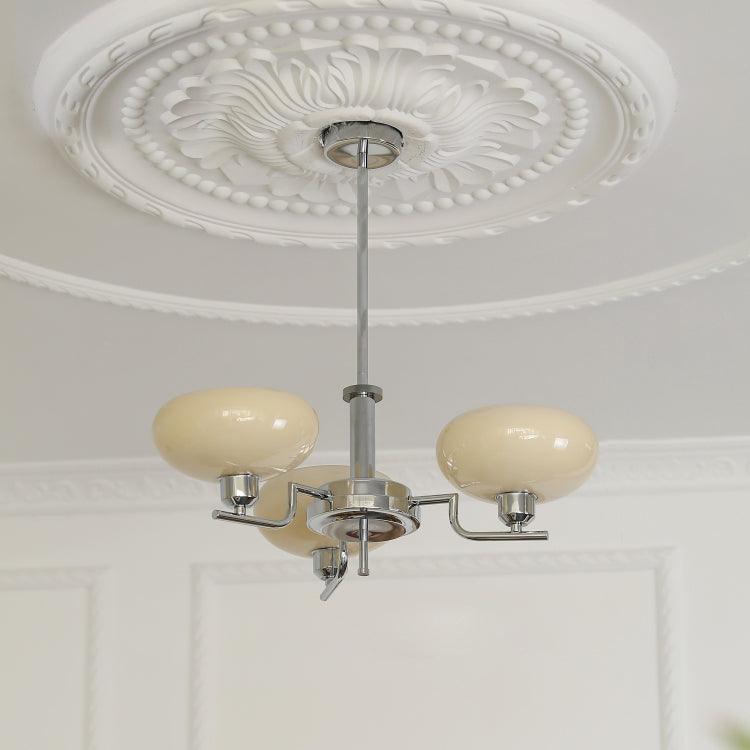 Lustra Glaskugel Pendelleuchte Messingrahmen-Letslighting