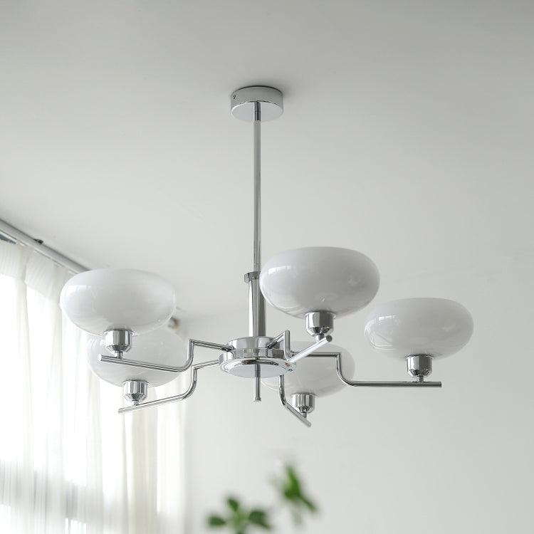 Lustra Glaskugel Pendelleuchte Messingrahmen-Letslighting