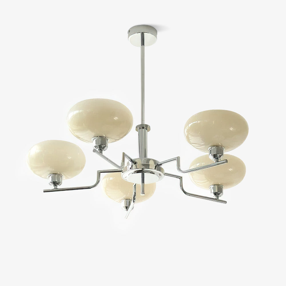 Lustra Glaskugel Pendelleuchte Messingrahmen-Letslighting