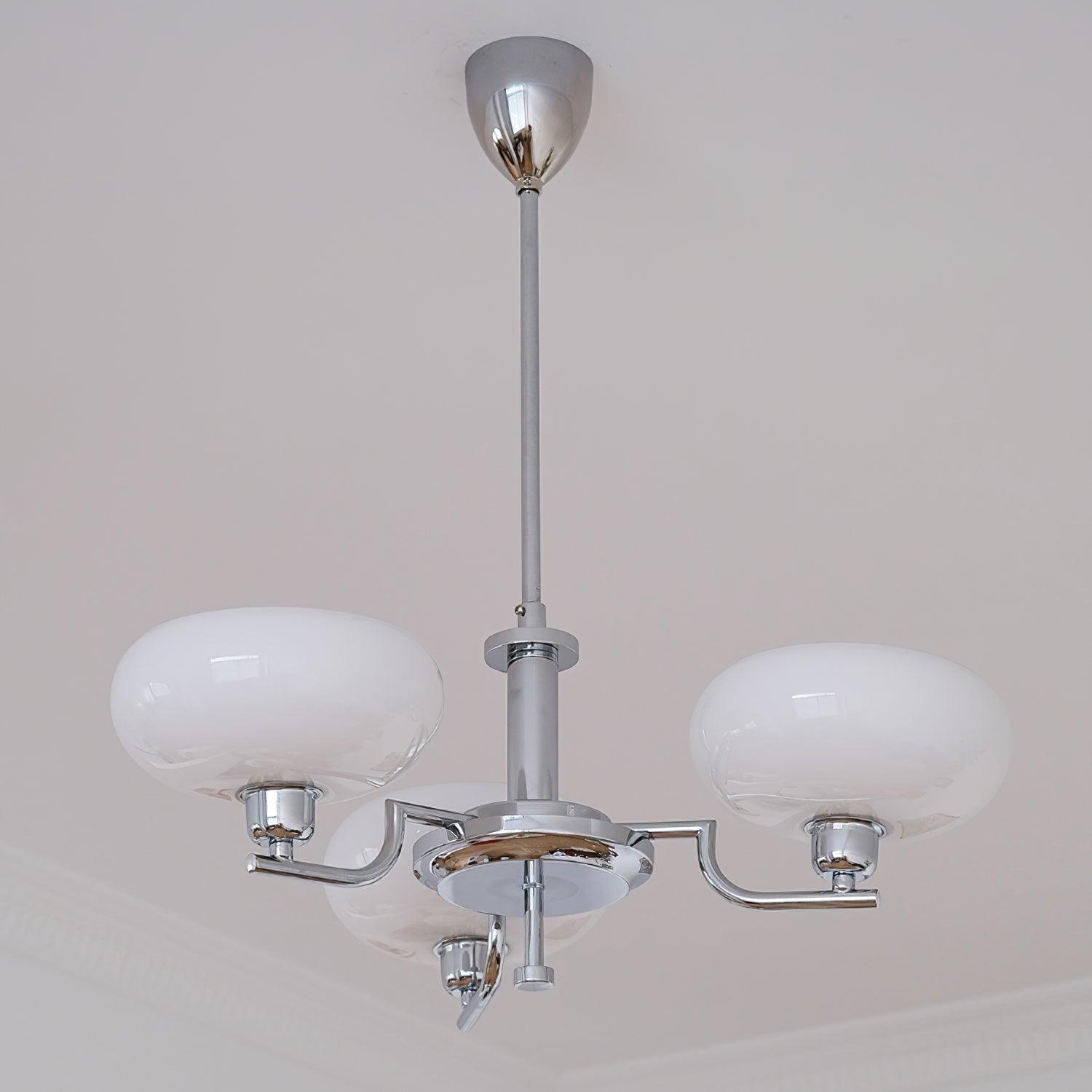 Lustra Glaskugel Pendelleuchte Messingrahmen-Letslighting