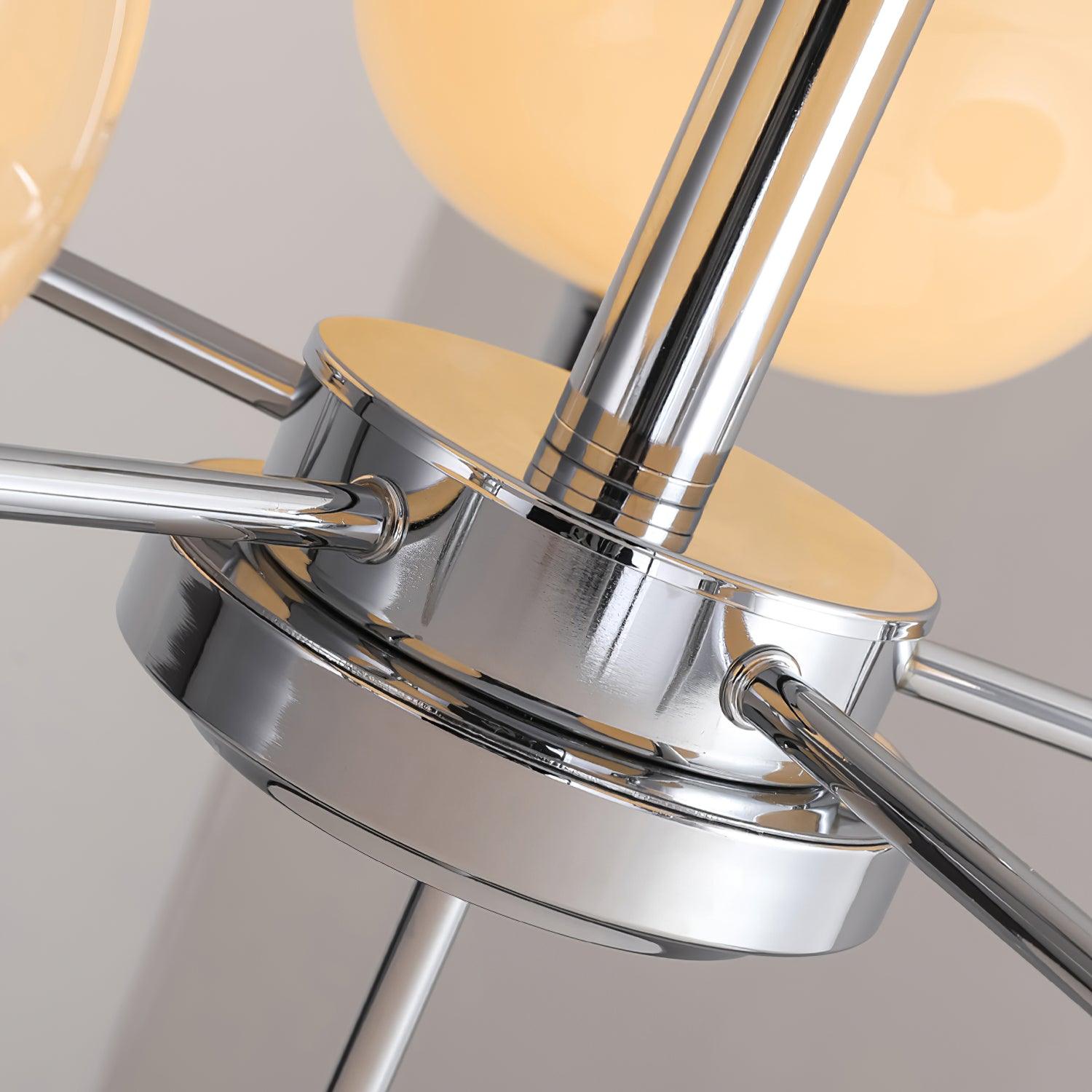 Lustra Glaskugel Pendelleuchte Messingrahmen-Letslighting