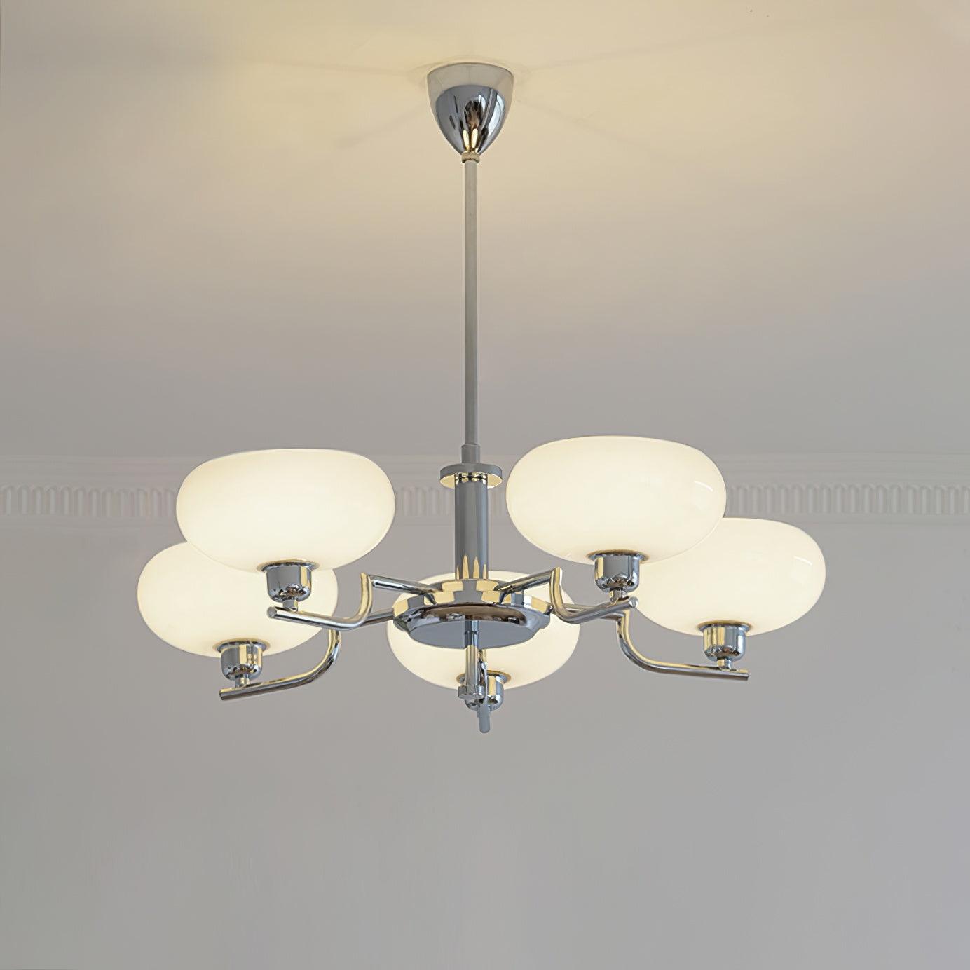 Lustra Glaskugel Pendelleuchte Messingrahmen-Letslighting
