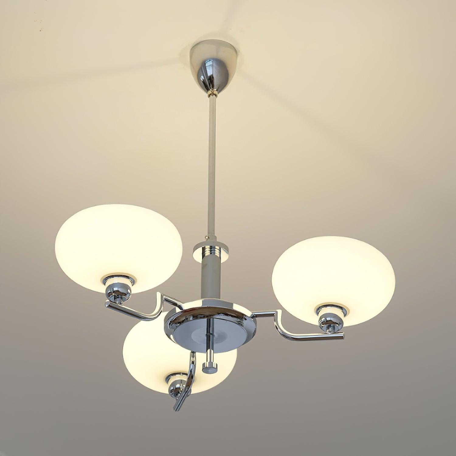 Lustra Glaskugel Pendelleuchte Messingrahmen-Letslighting