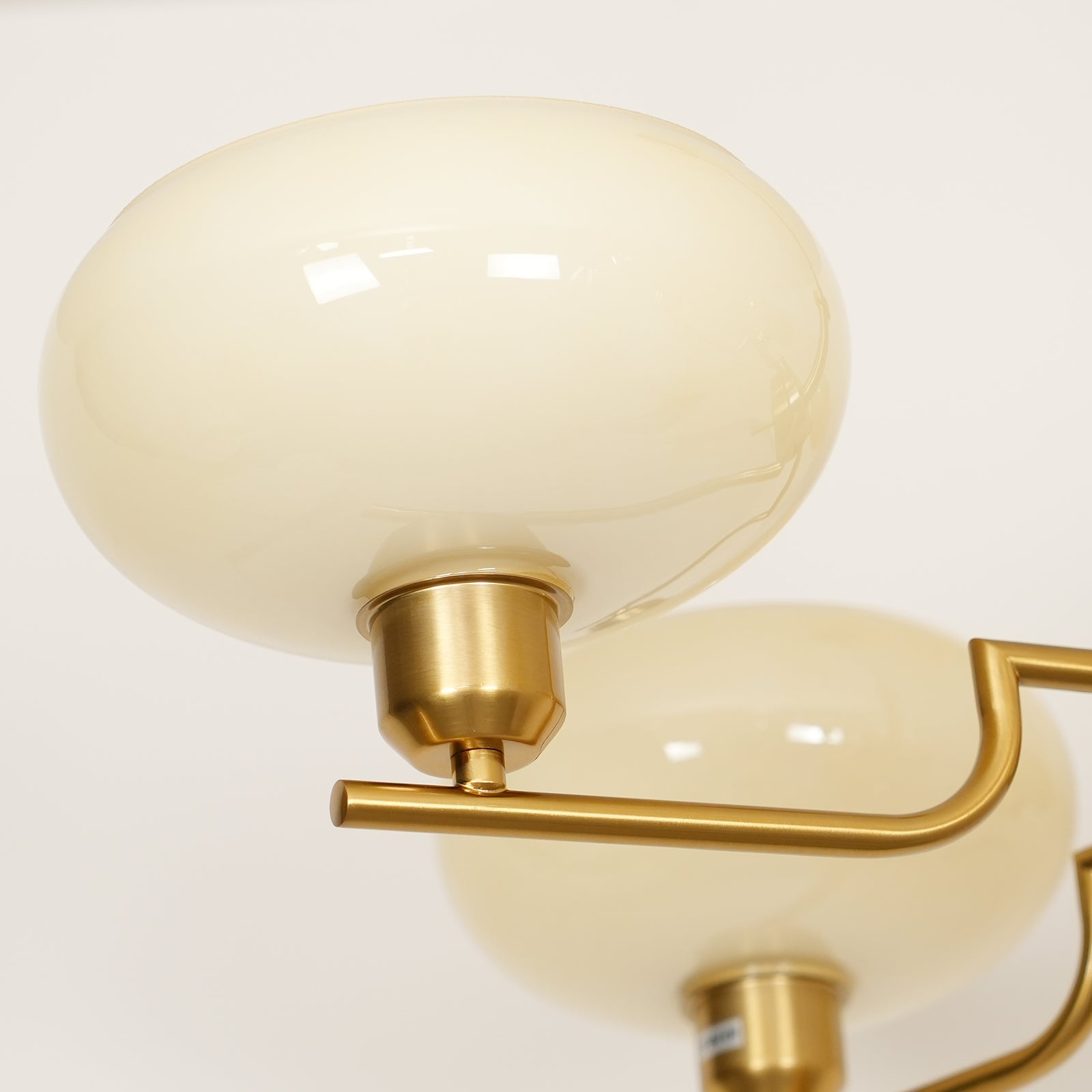 Lustra Glaskugel Pendelleuchte Messingrahmen-Letslighting