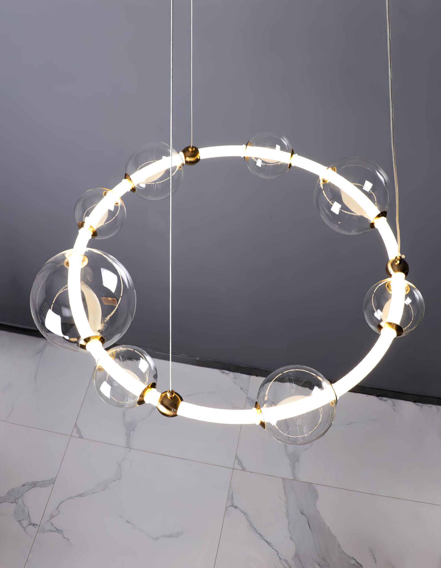 Lustra Kronleuchter Bubble Clear Ring Minimalist-Letslighting