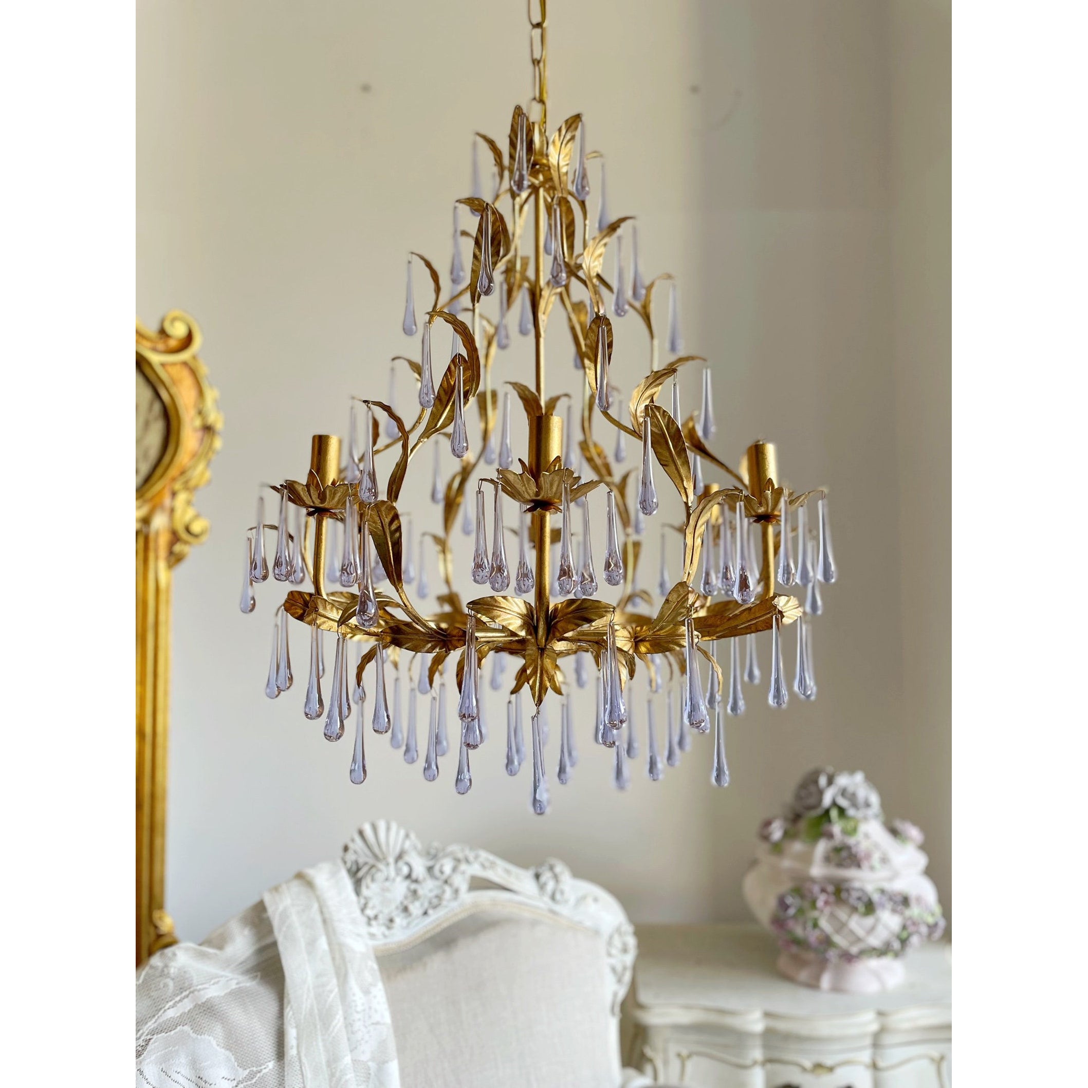 Ilvenel Postmoderner Luxus-Kronleuchter aus Violettem Glas-Letslighting