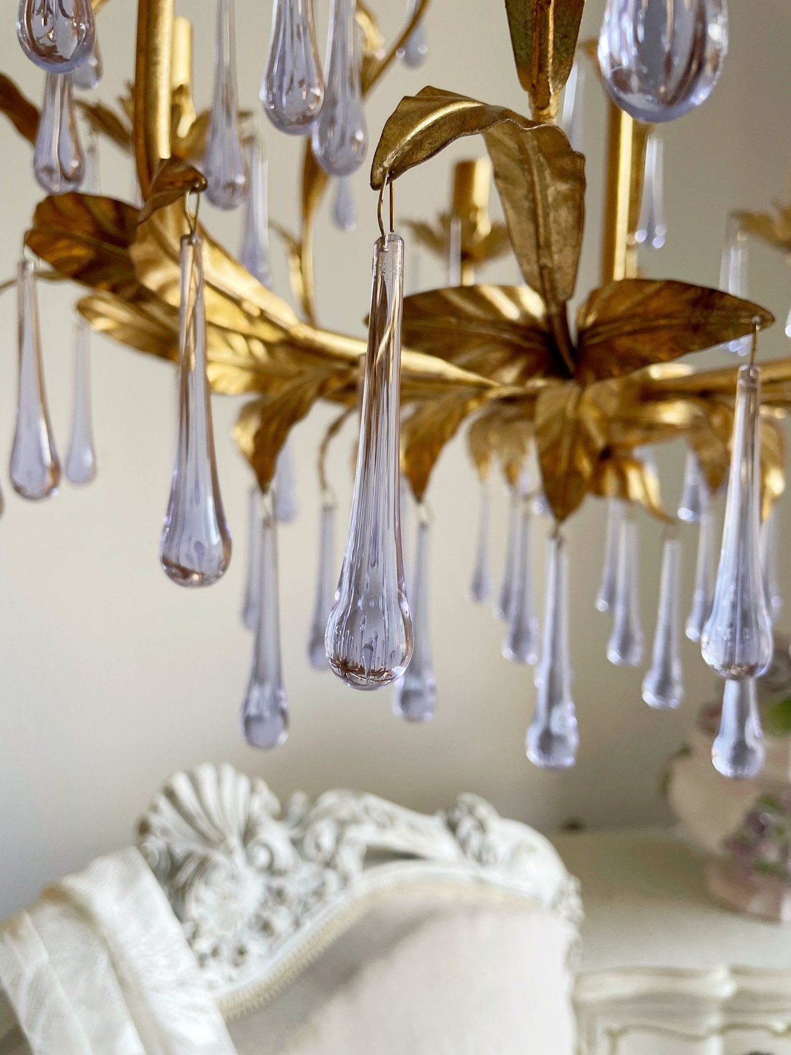 Ilvenel Postmoderner Luxus-Kronleuchter aus Violettem Glas-Letslighting