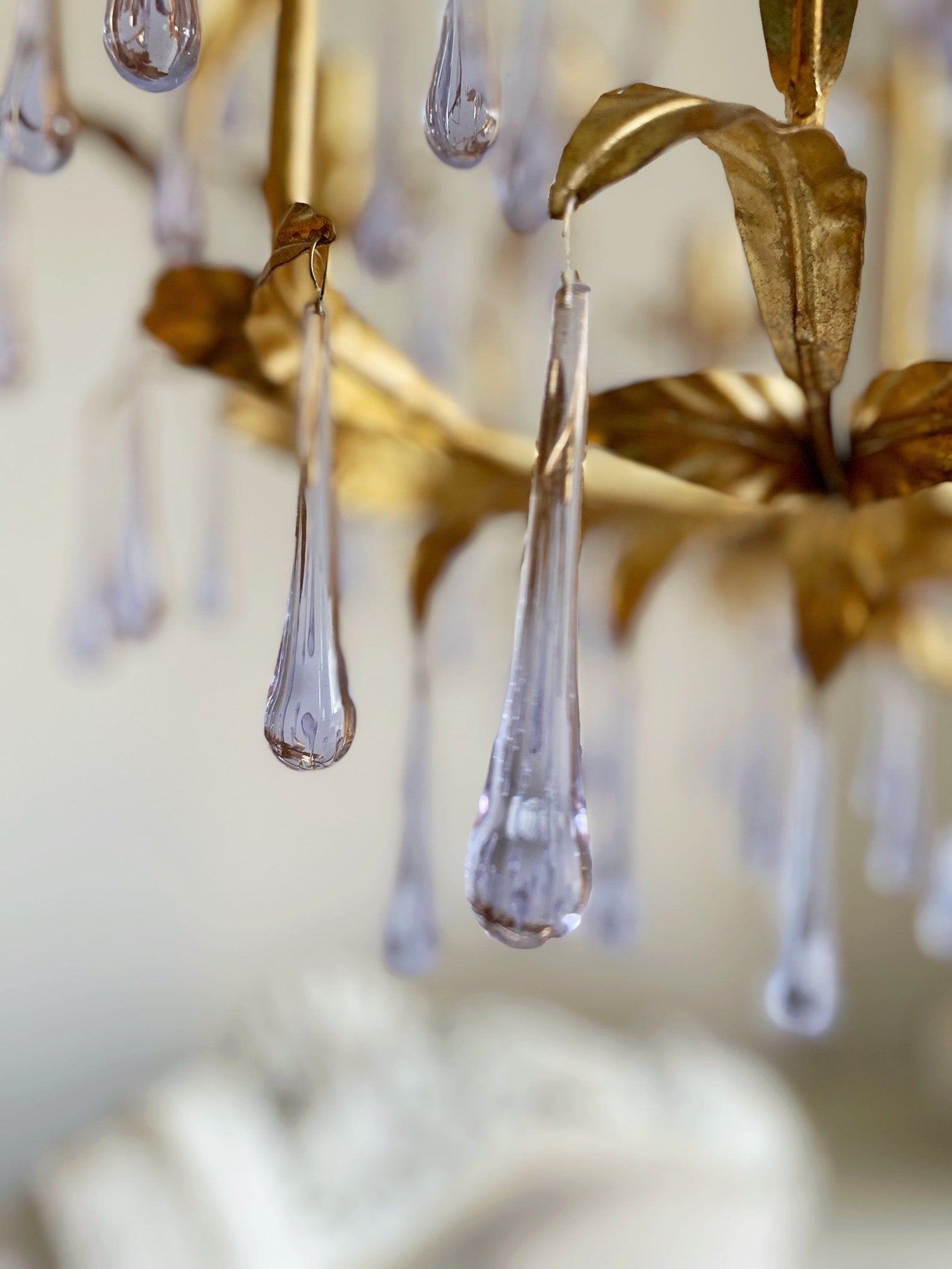 Ilvenel Postmoderner Luxus-Kronleuchter aus Violettem Glas-Letslighting
