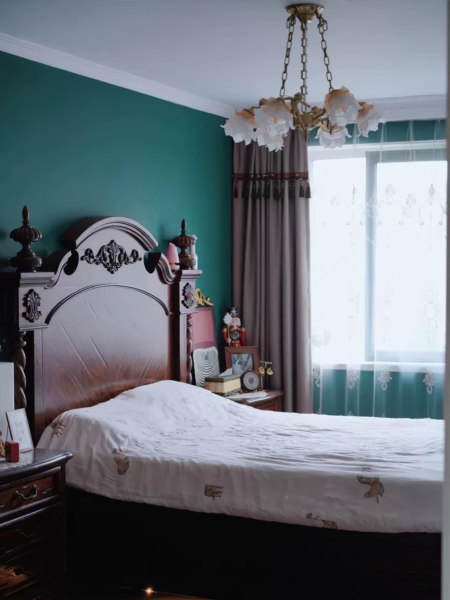 Lustra Kronleuchter Messing Aufhängung Blume Vintage-Letslighting