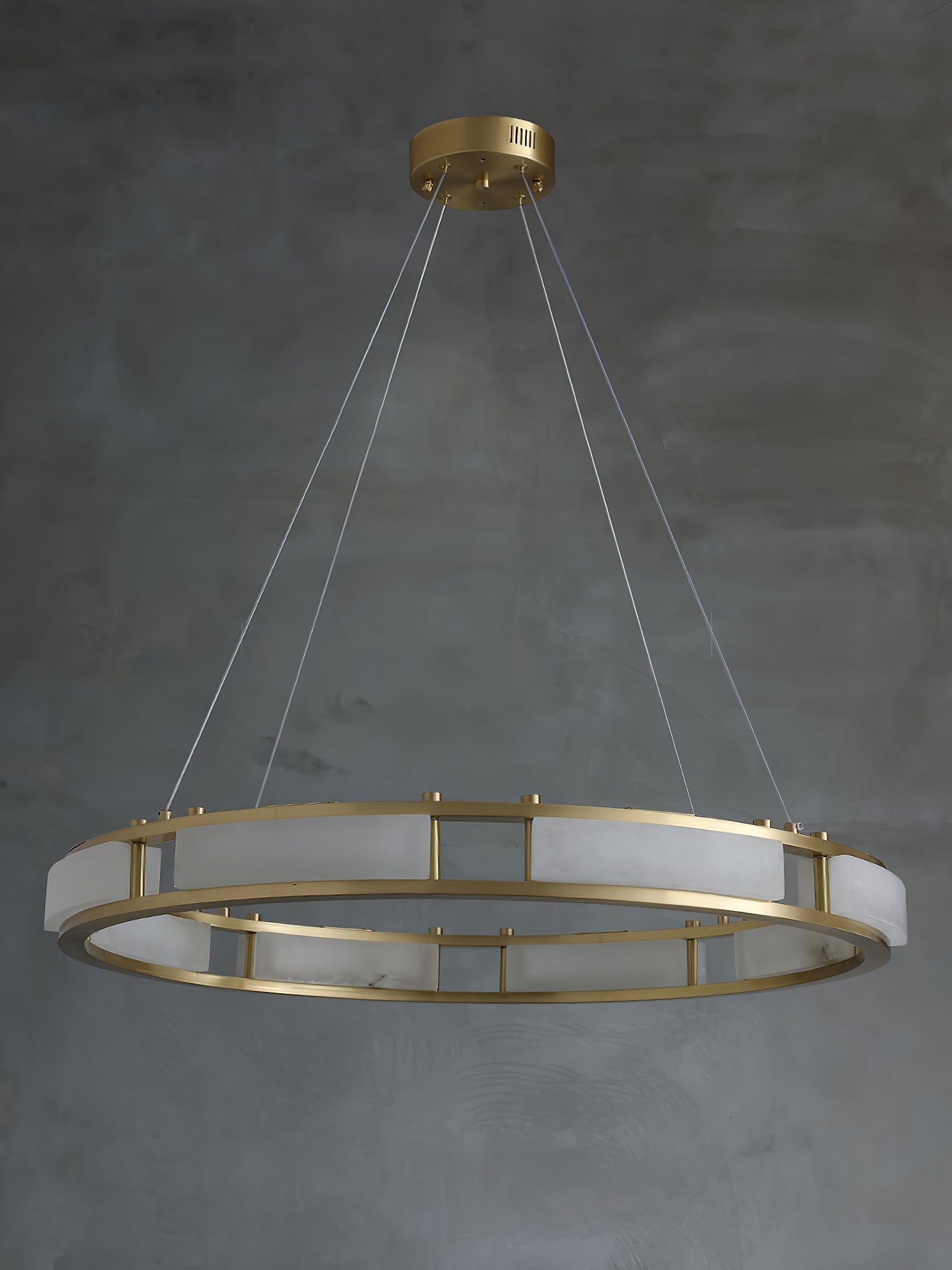 Cuzora Modern Minimalist Brass Alabaster Chandelier - Letslighting