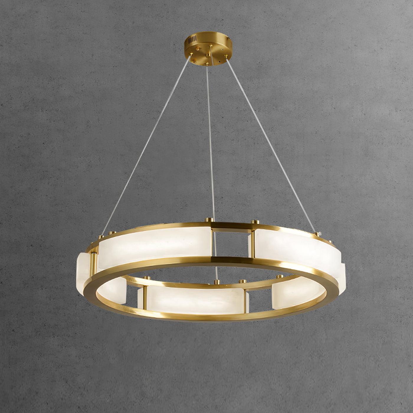 Symiria Luxury Alabaster Ring Pendant Light - Neutralighting