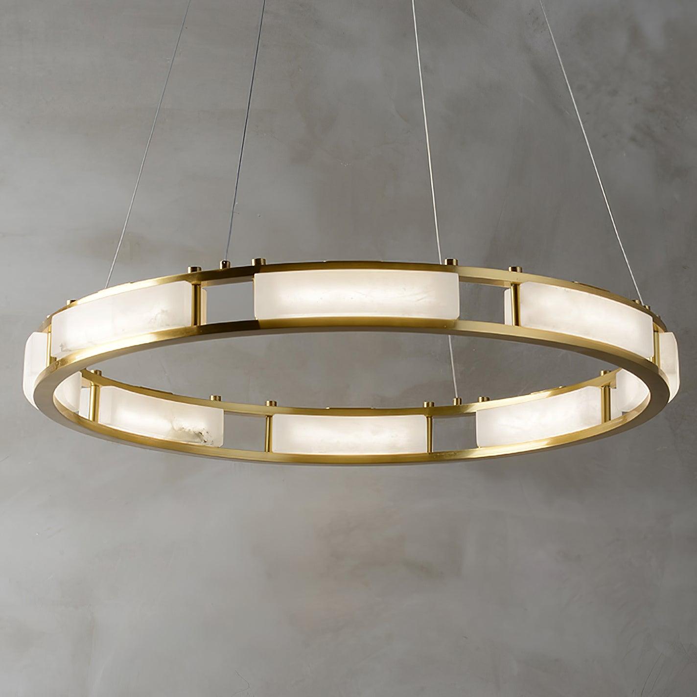 Symiria Luxury Alabaster Ring Pendant Light - Neutralighting