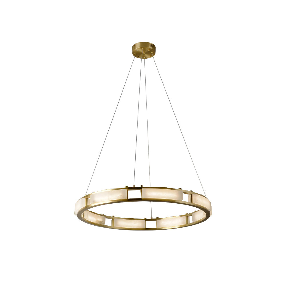 Cuzora Modern Minimalist Brass Alabaster Chandelier - Letslighting