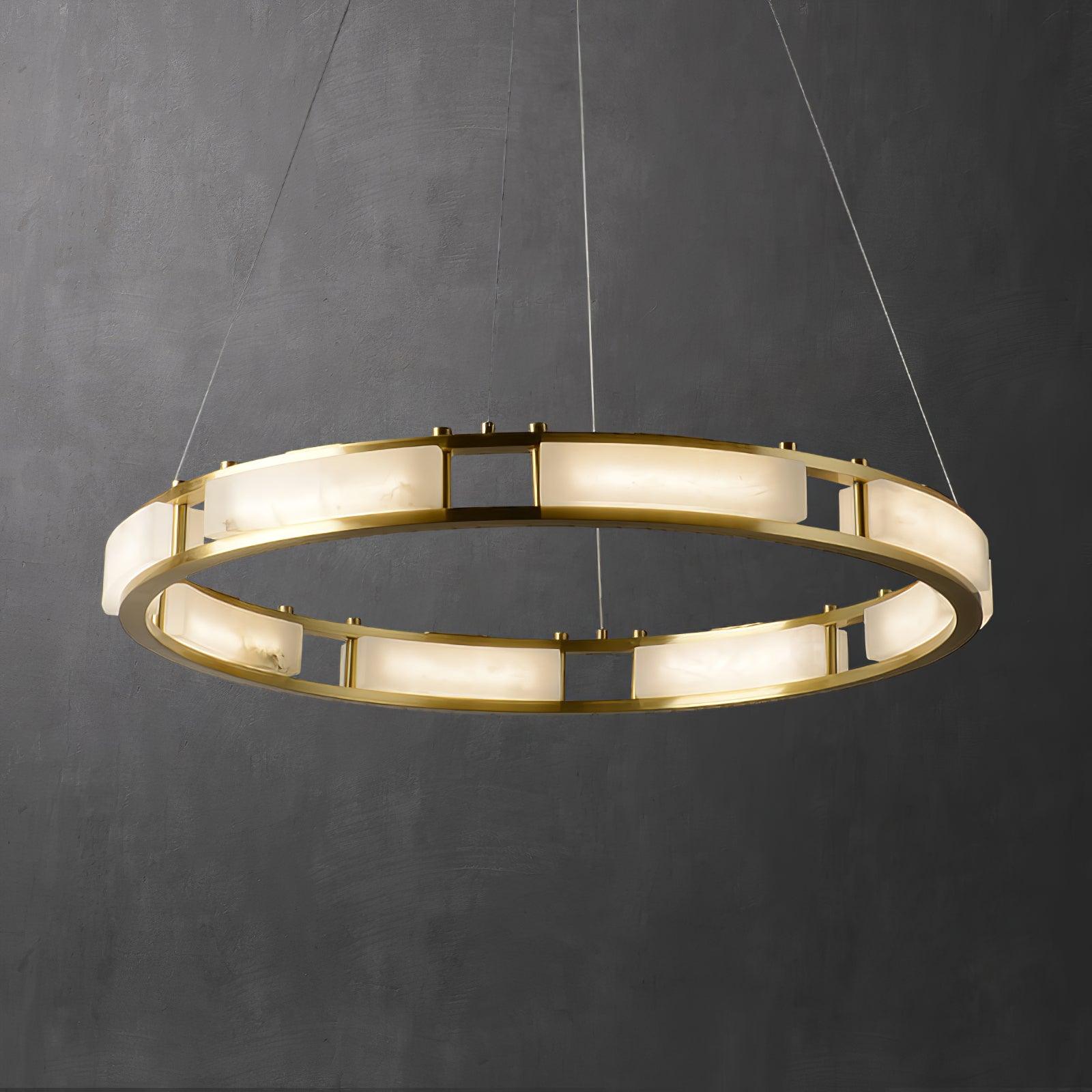 Symiria Luxury Alabaster Ring Pendant Light - Neutralighting
