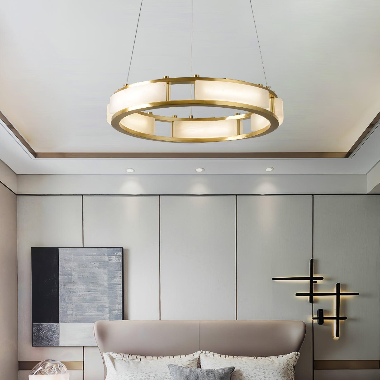 Symiria Luxury Alabaster Ring Pendant Light - Neutralighting