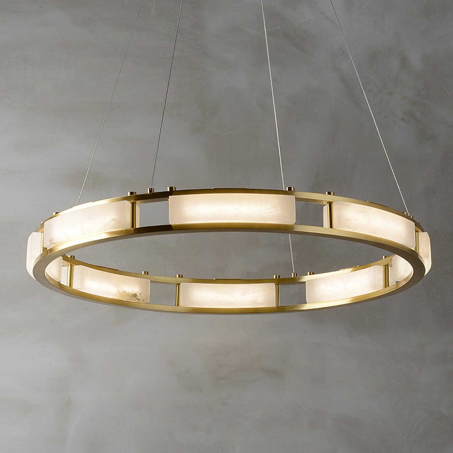Symiria Luxury Alabaster Ring Pendant Light - Neutralighting
